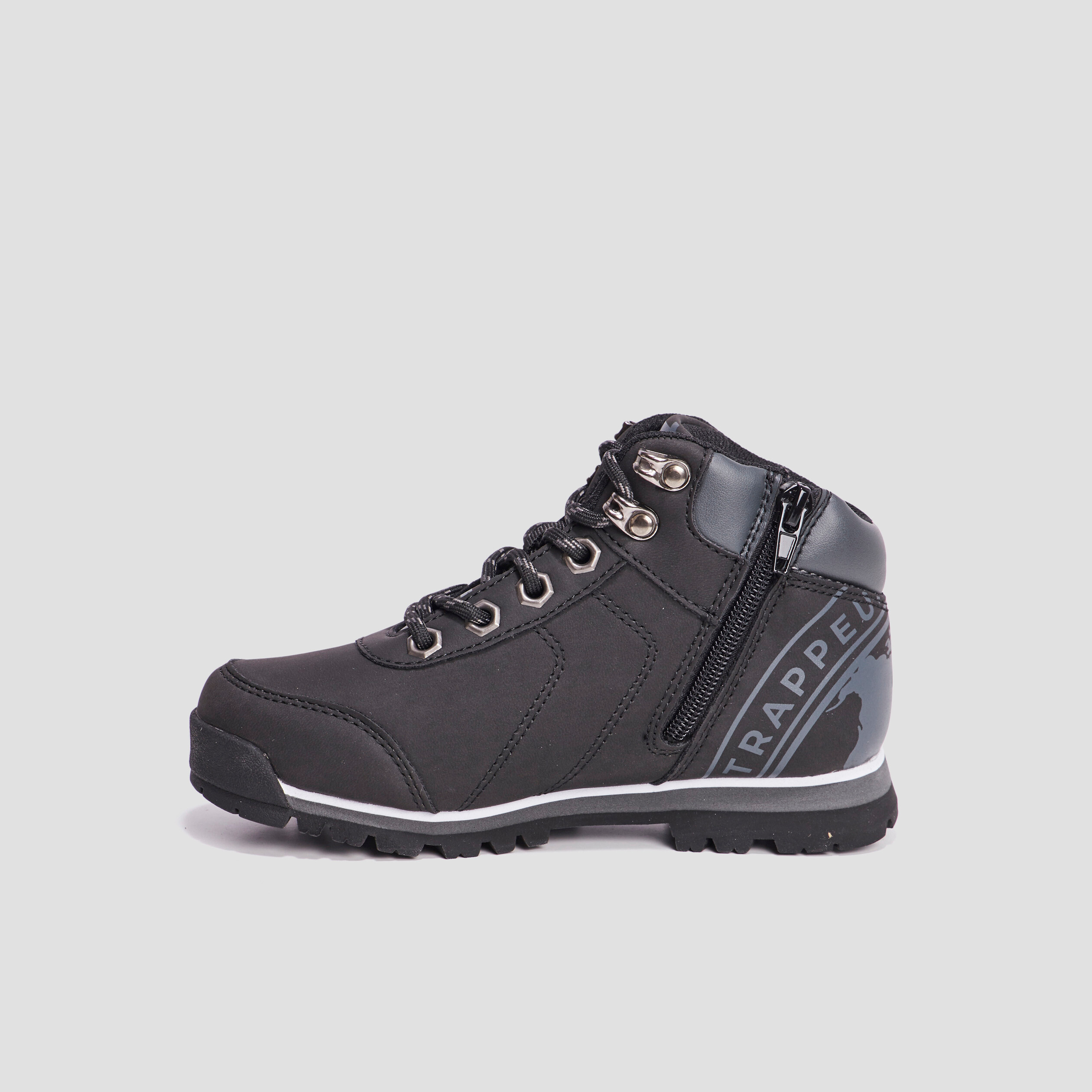 Bottines &agrave; lacets Trappeur Babino noir gar&ccedil;on