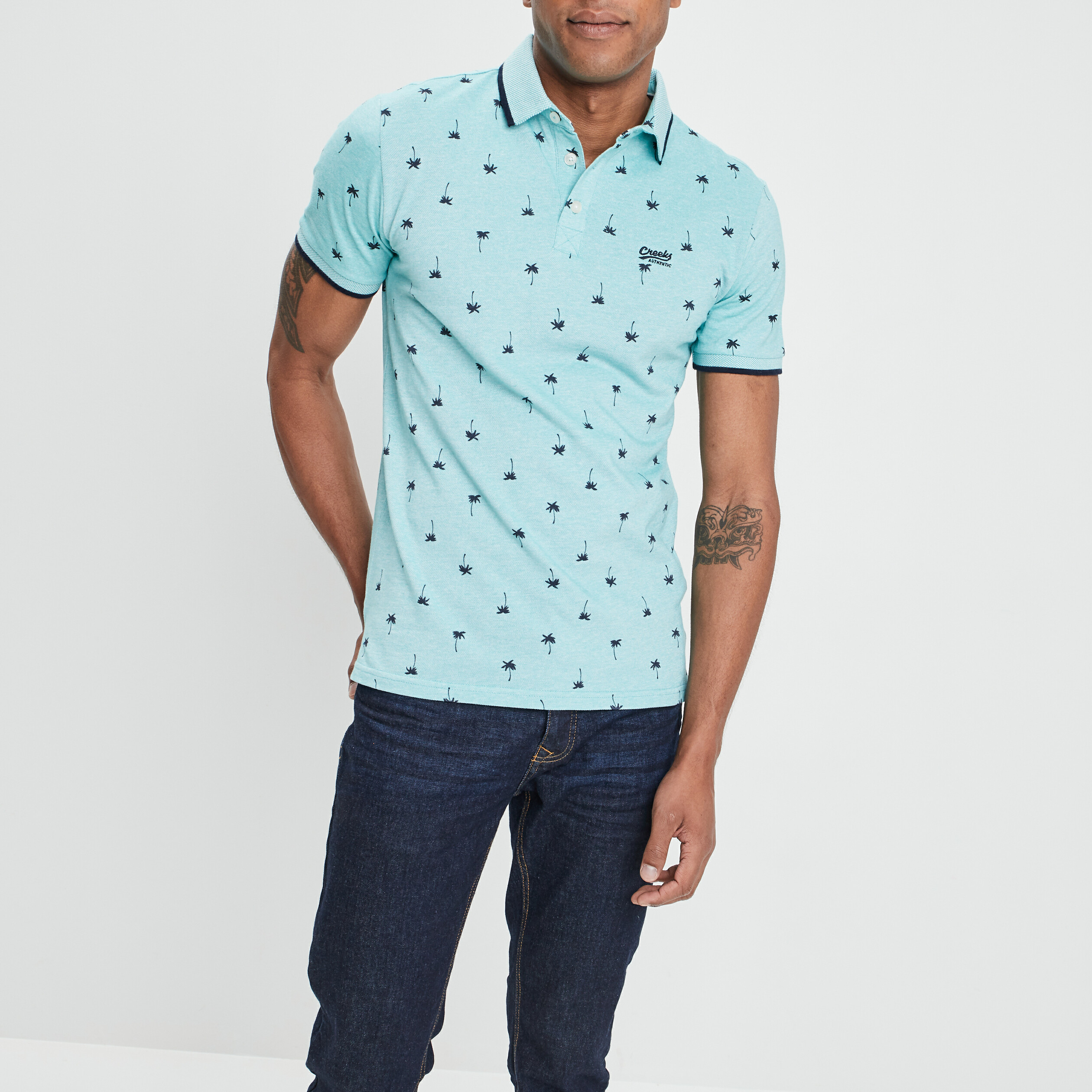 Polo sales turquoise homme