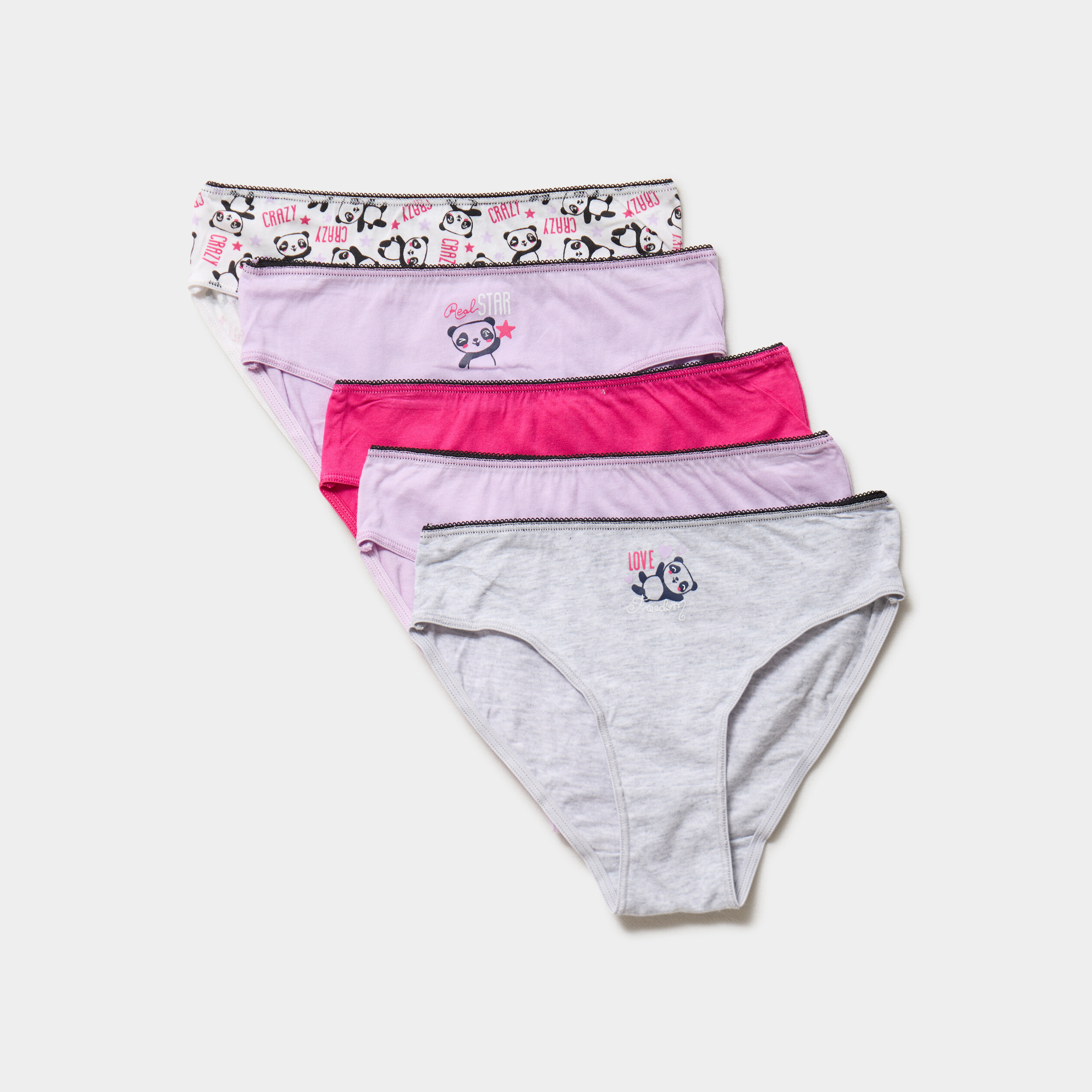 lot 5 culottes coton rose fille Lot 5 culottes coton rose fille