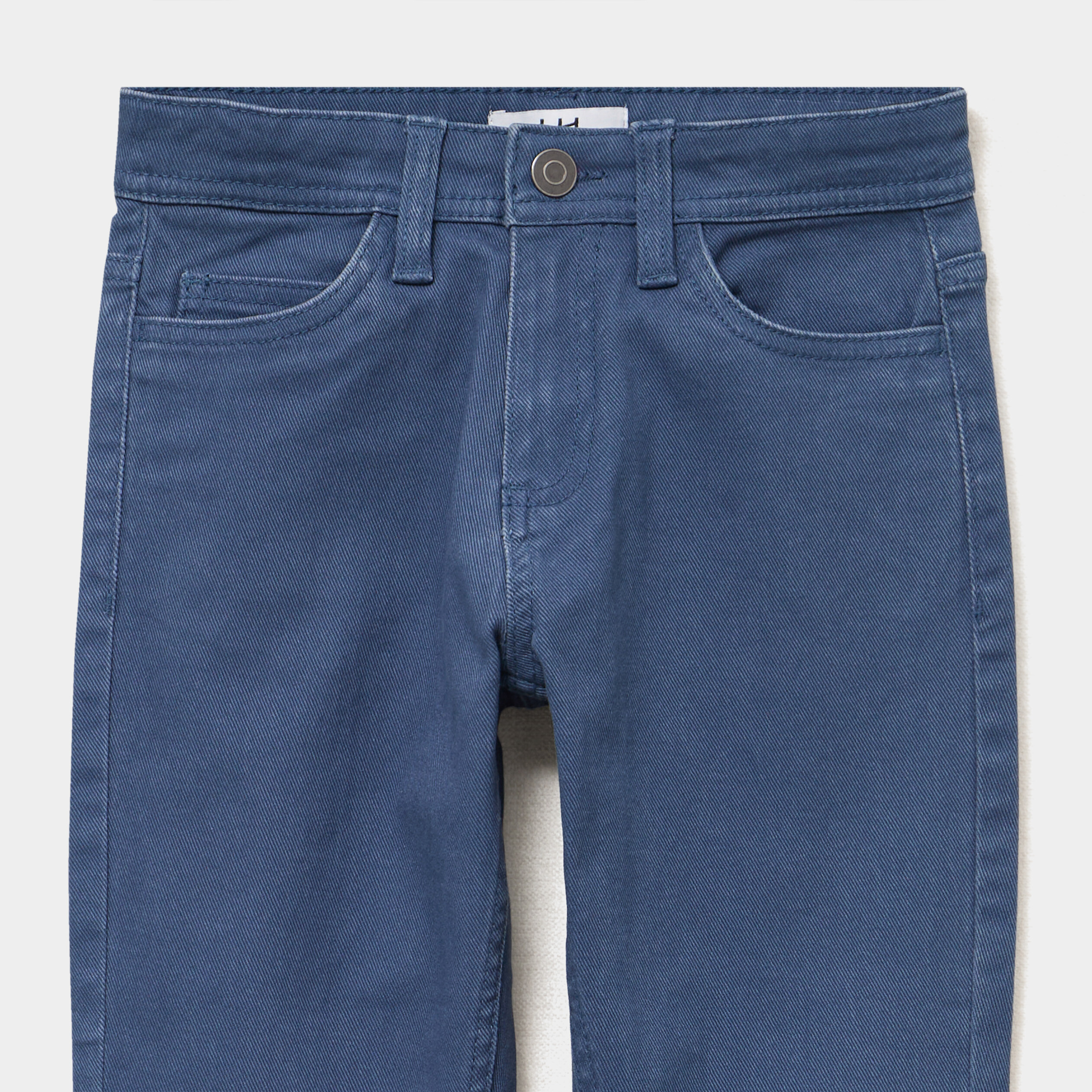Pantalon slim coton majoritaire bleu fonc&eacute; gar&ccedil;on