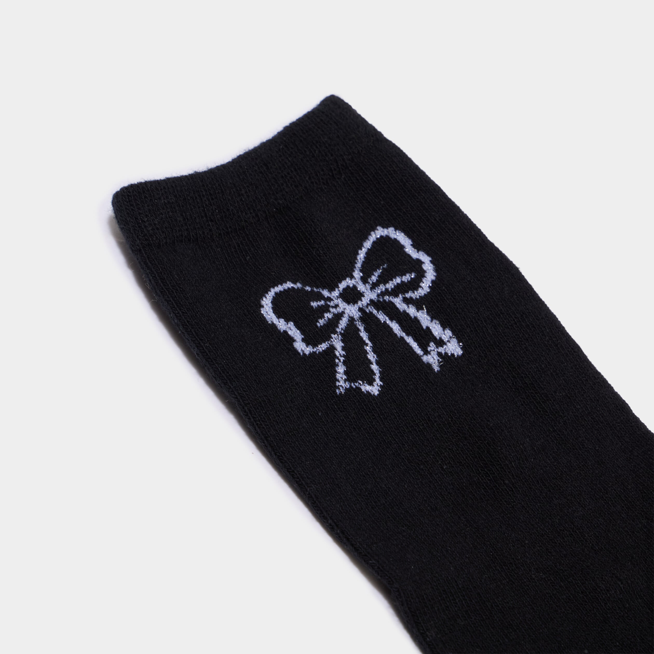 Lot 5 paires chaussettes &agrave; motifs noir fille
