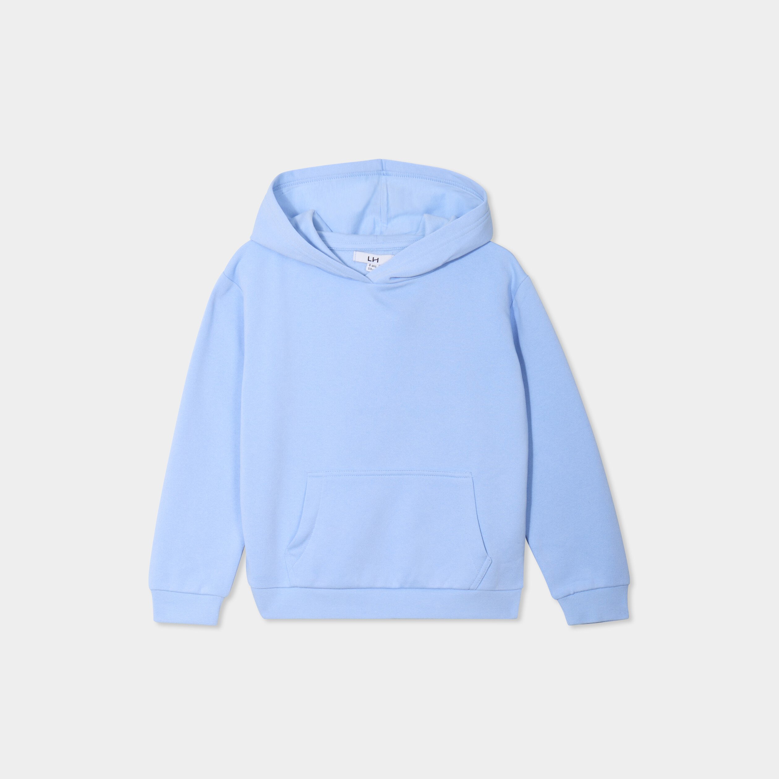 sweat a capuche bleu clair fille Sweat à capuche bleu clair fille