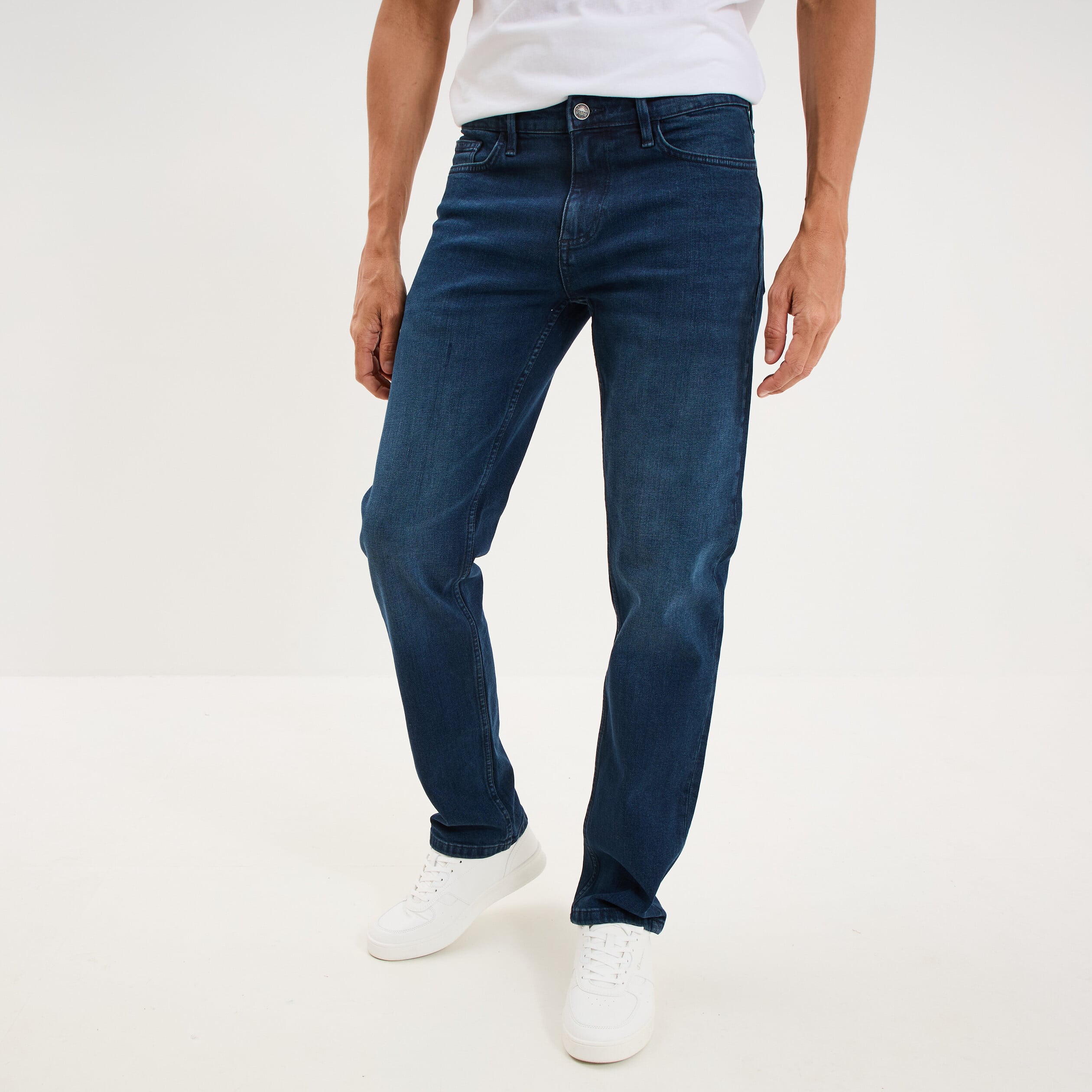Jeans regular 5 poches denim used homme