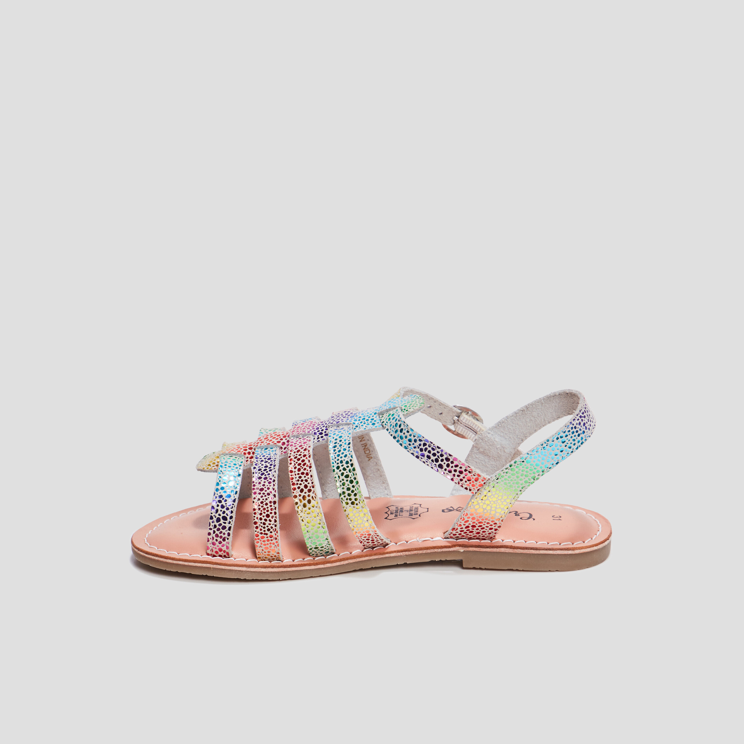 Sandales iris es en cuir Creeks multicolore fille La Halle