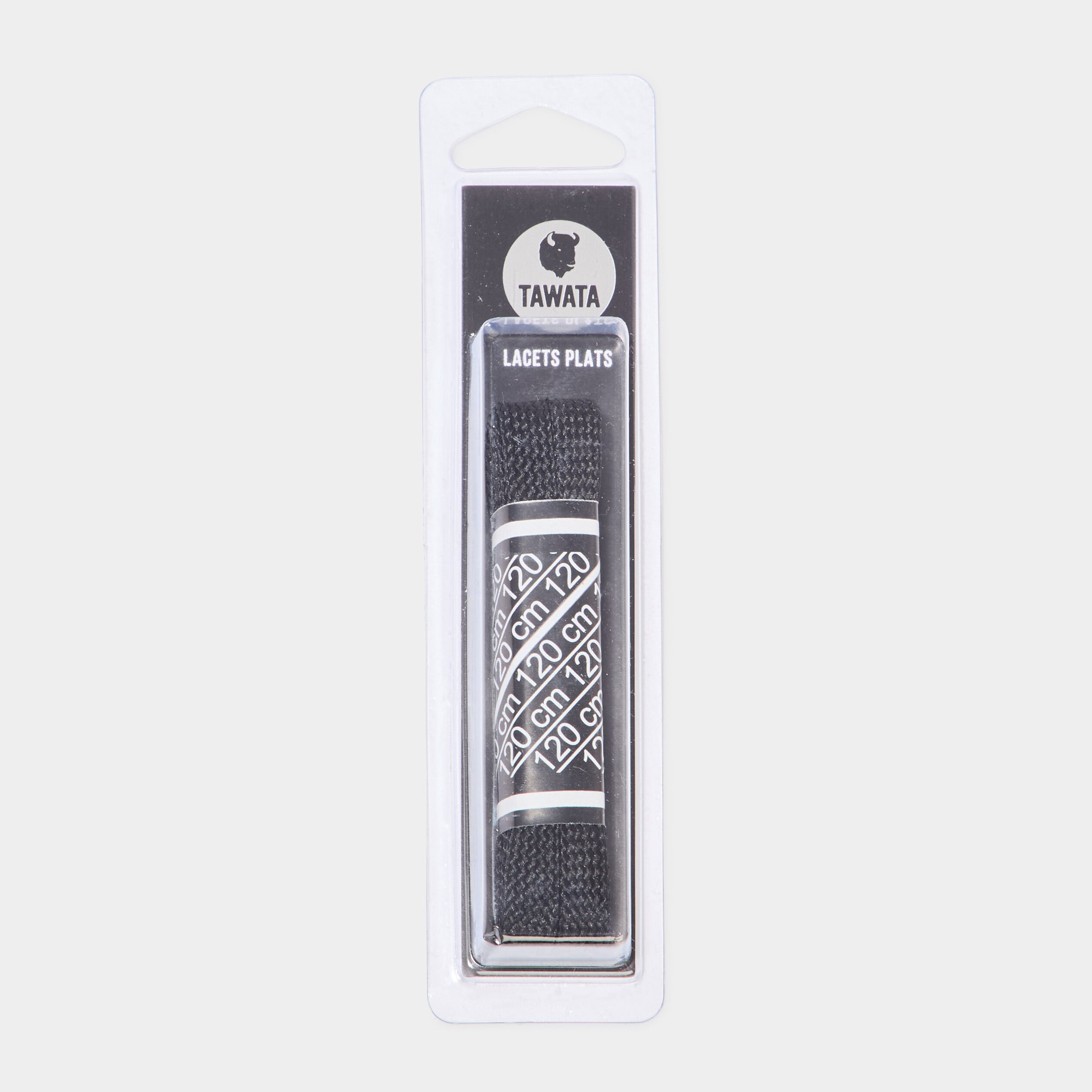 Lacet plat 120 cm Tawata noir mixte