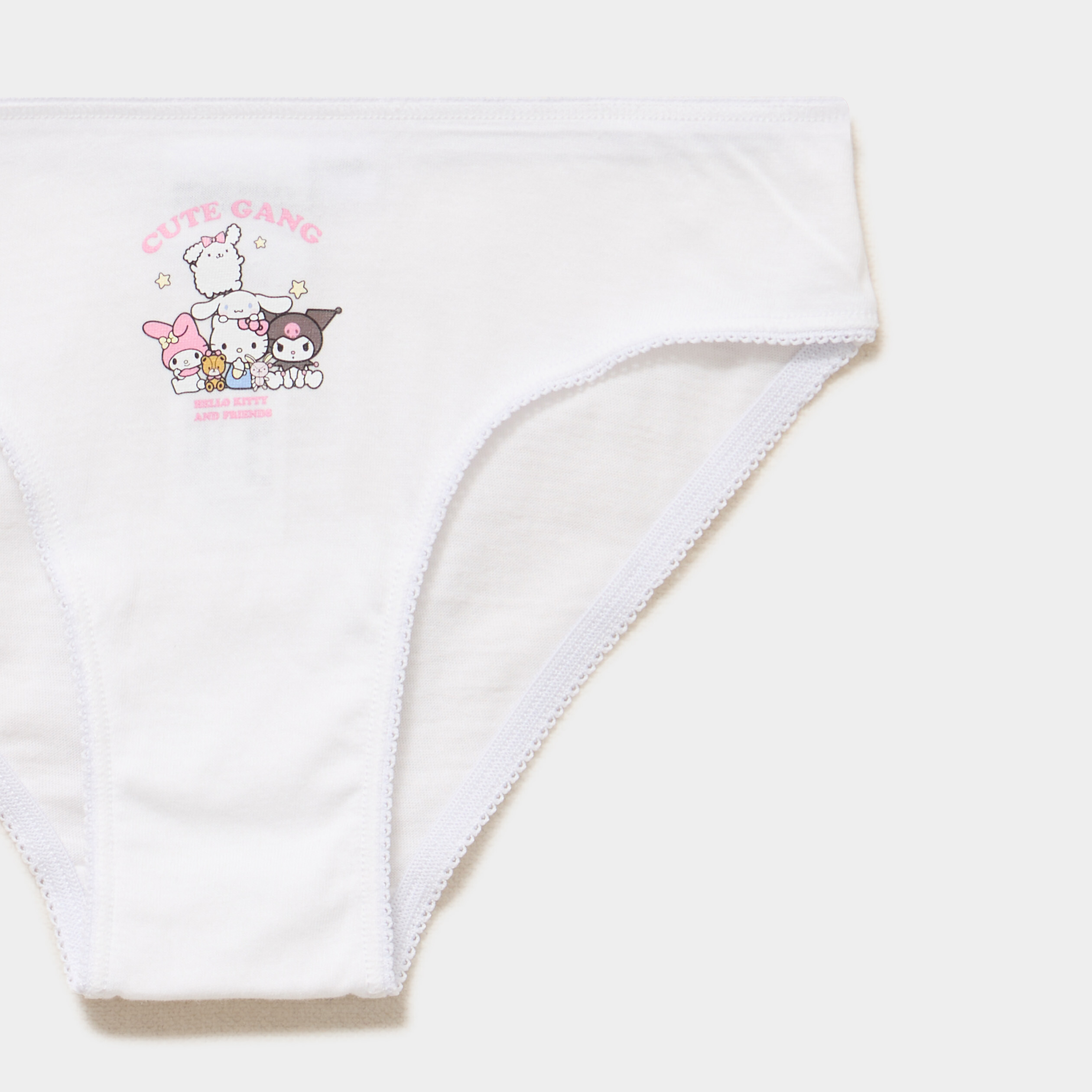 Lot 7 culottes coton Hello Kitty blanc fille