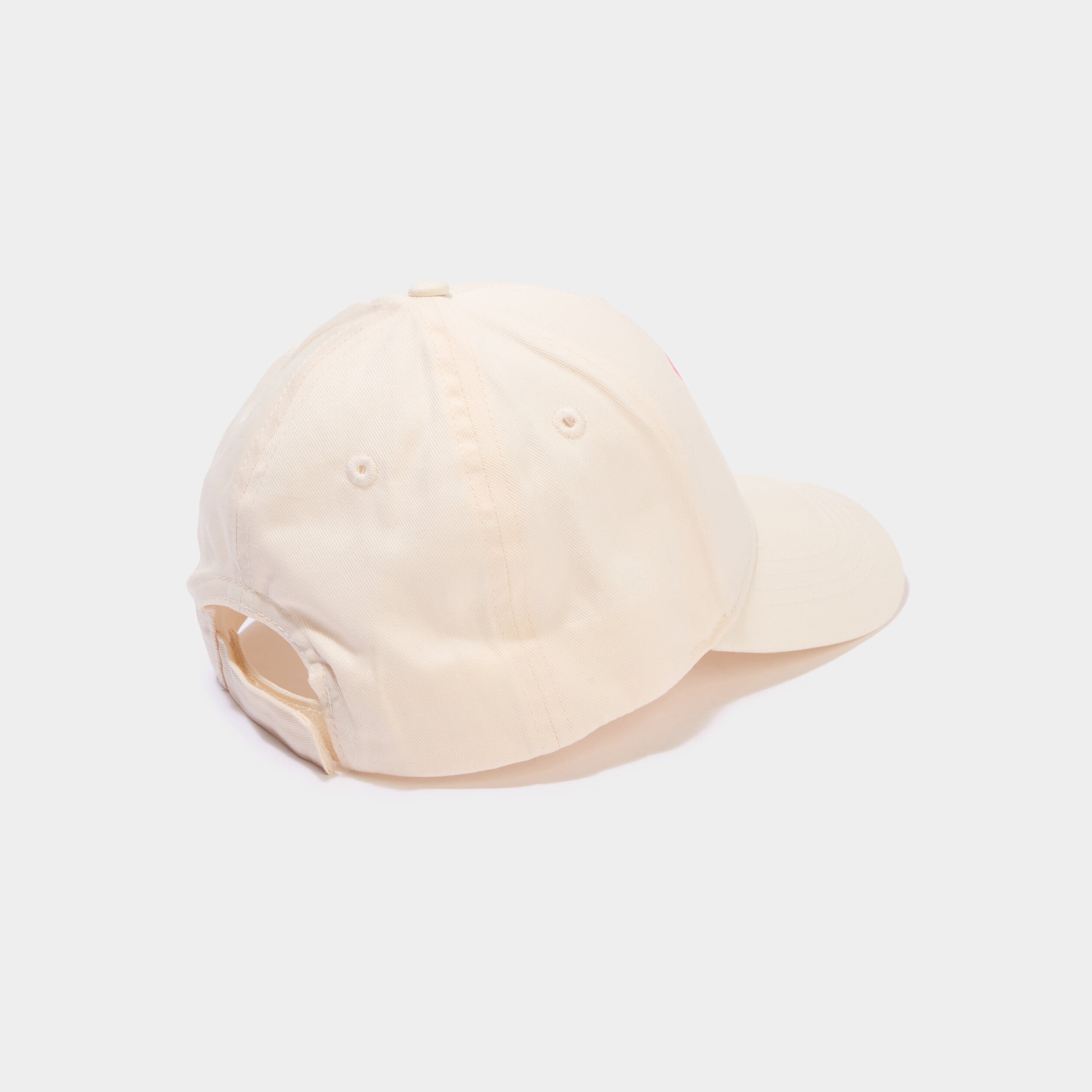 Casquette coton bride ajustable scratch ivoire fille