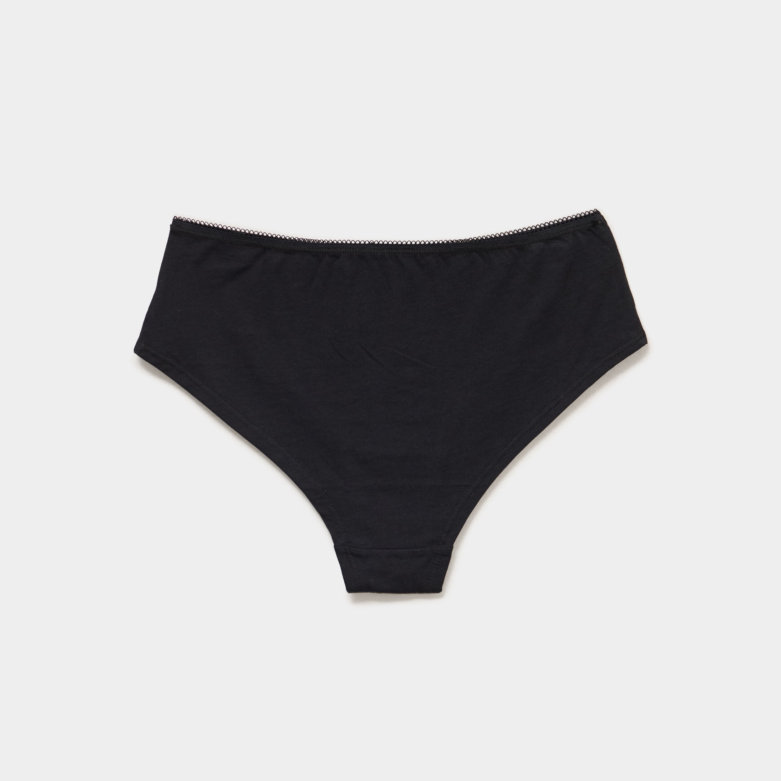 Lot 5 shortys coton noir femme