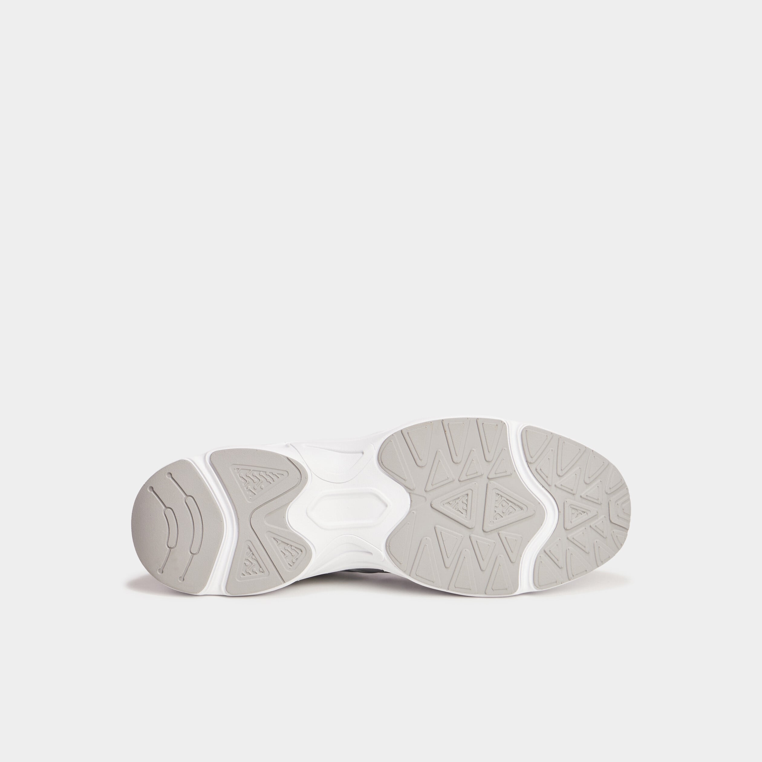 Baskets running &agrave; lacets gris argent homme
