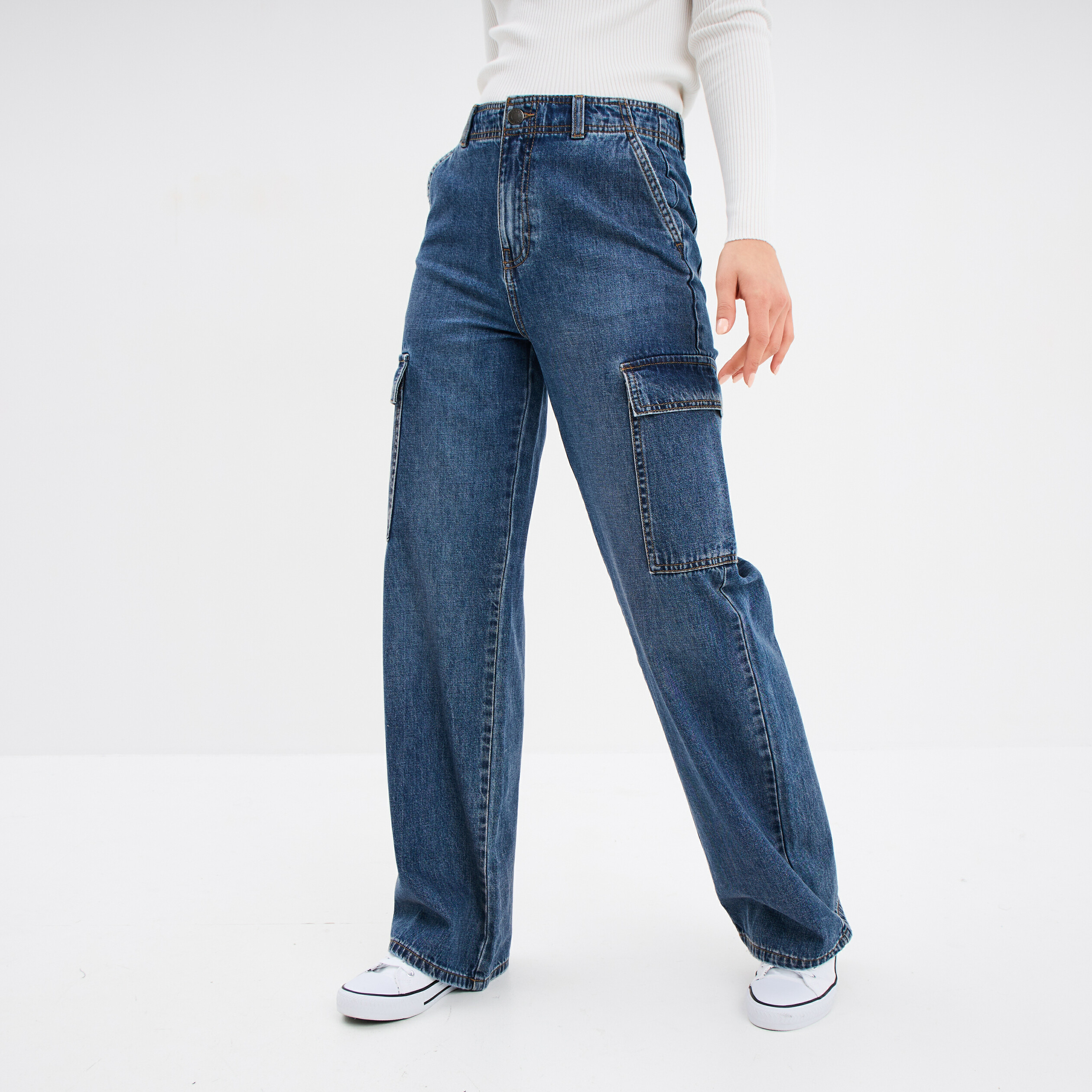jeans cargo poches a rabat liberto denim double stone femme Jeans cargo poches à rabat Liberto denim double stone femme