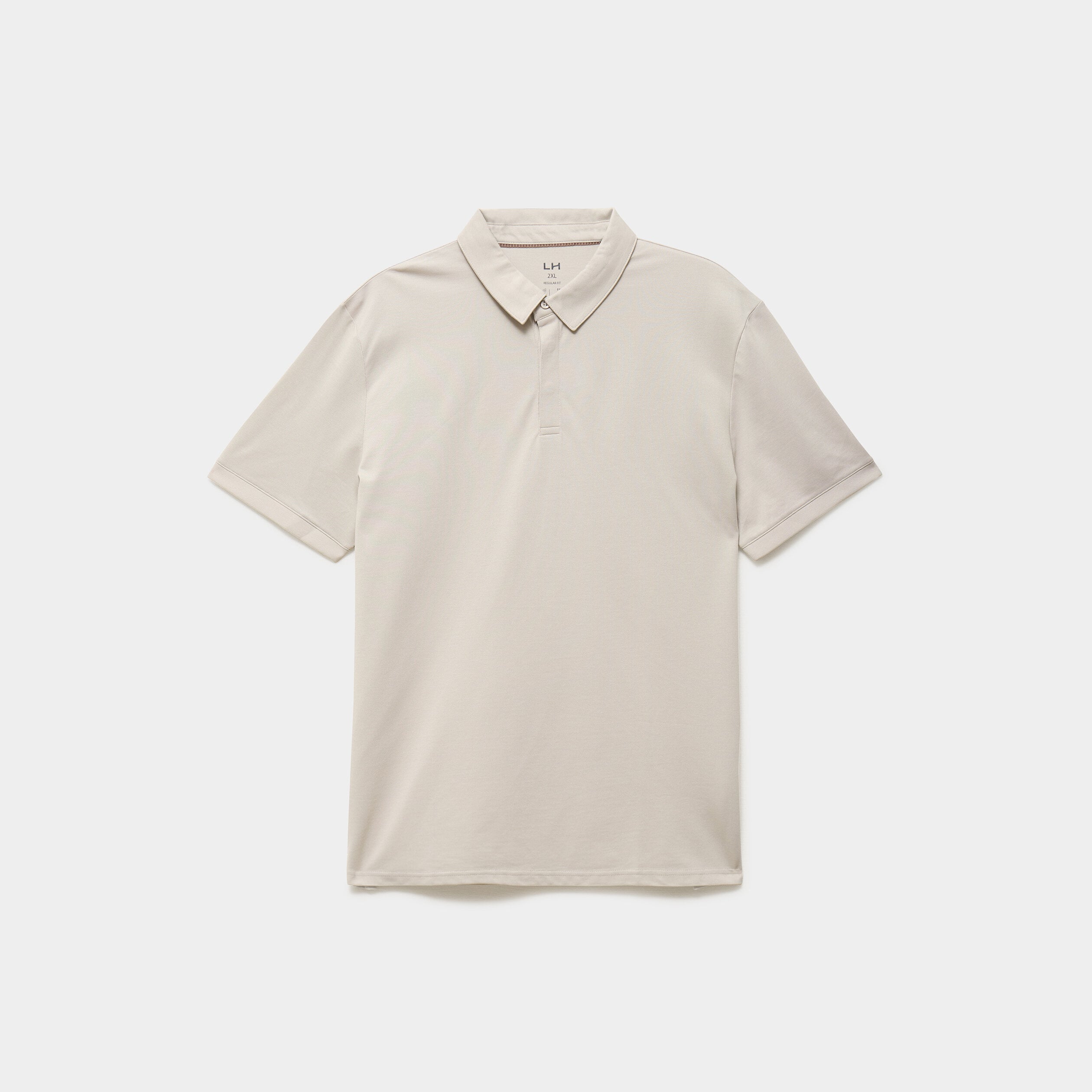 Polo manches courtes gris clair homme