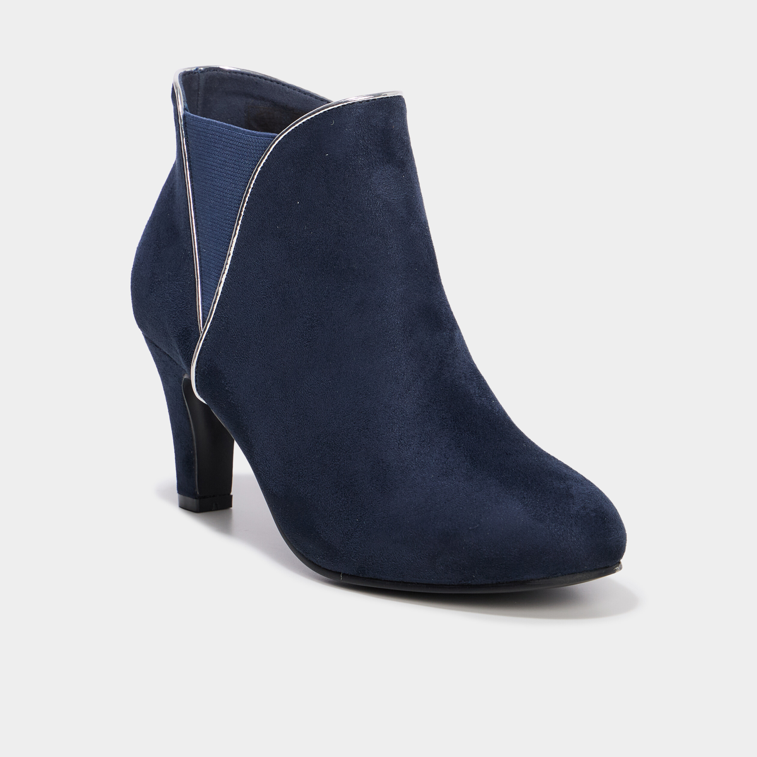 bottines aspect daim a talons mosquitos bleu marine femme Bottines aspect daim à talons Mosquitos bleu marine femme