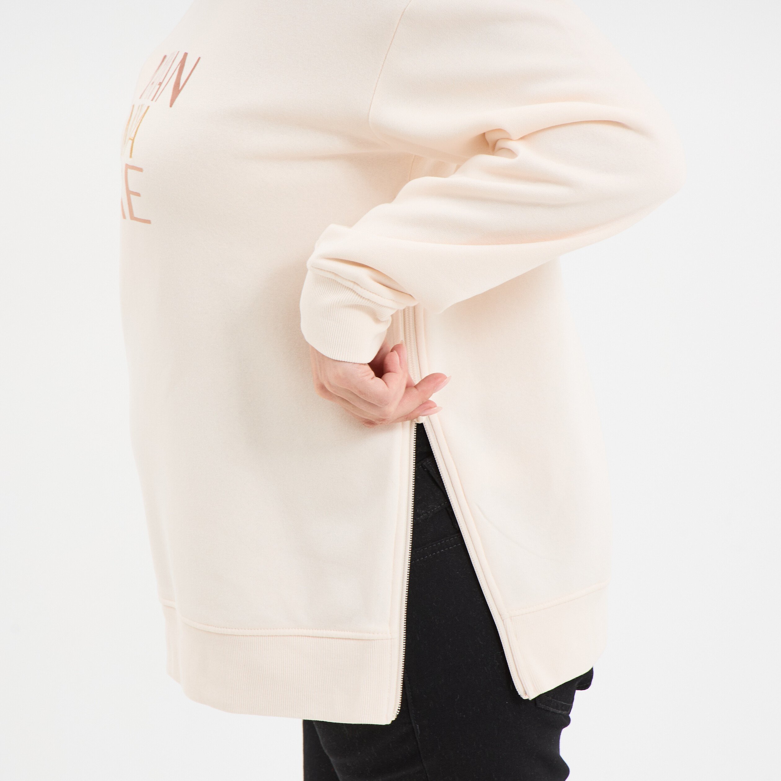 sweat allaitement manches longues beige femmemater Sweat allaitement manches longues beige femme maternité
