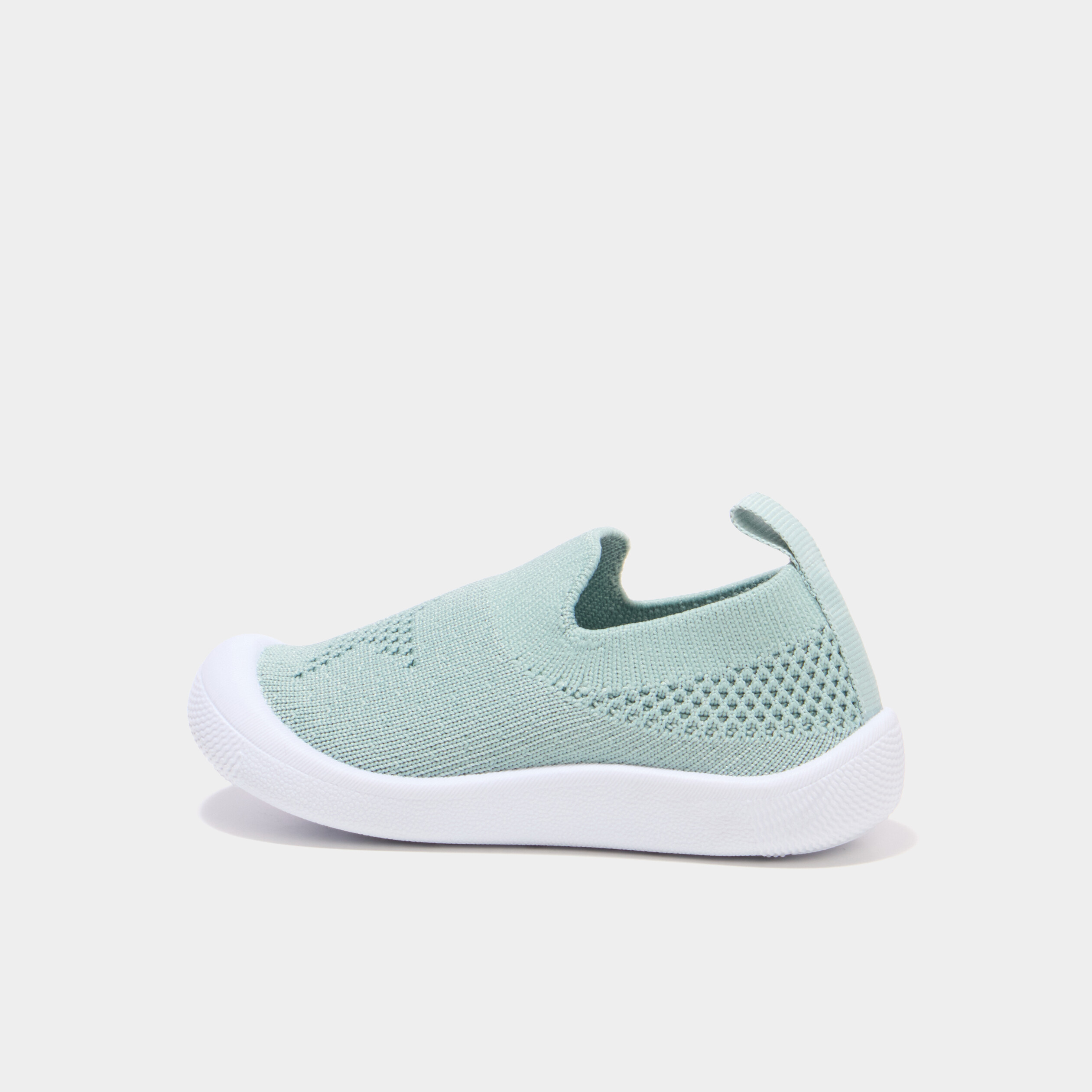 Baskets bout renforc&eacute; &agrave; semelle souple vert olive b&eacute;b&eacute; gar&ccedil;on