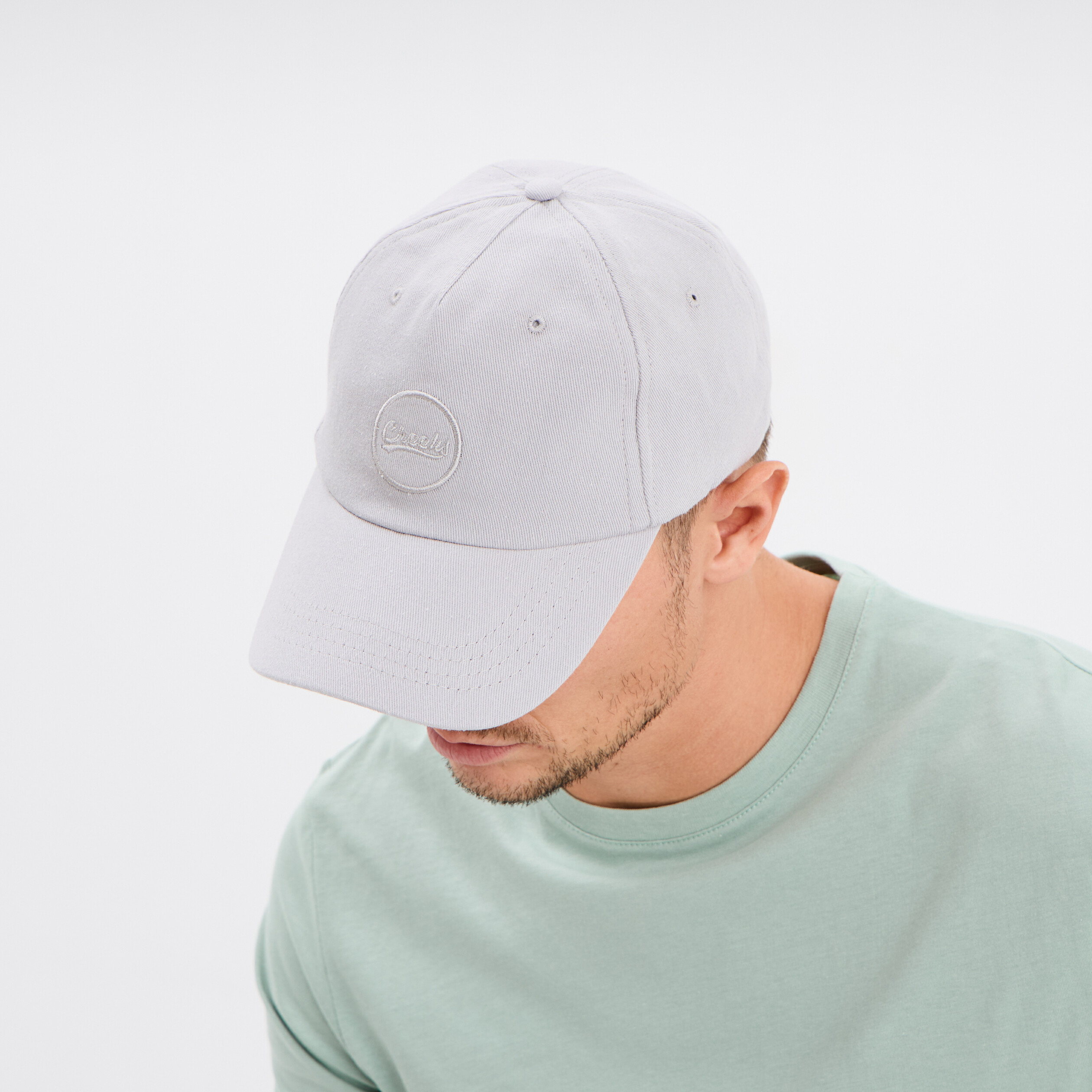 Casquette gris clair homme