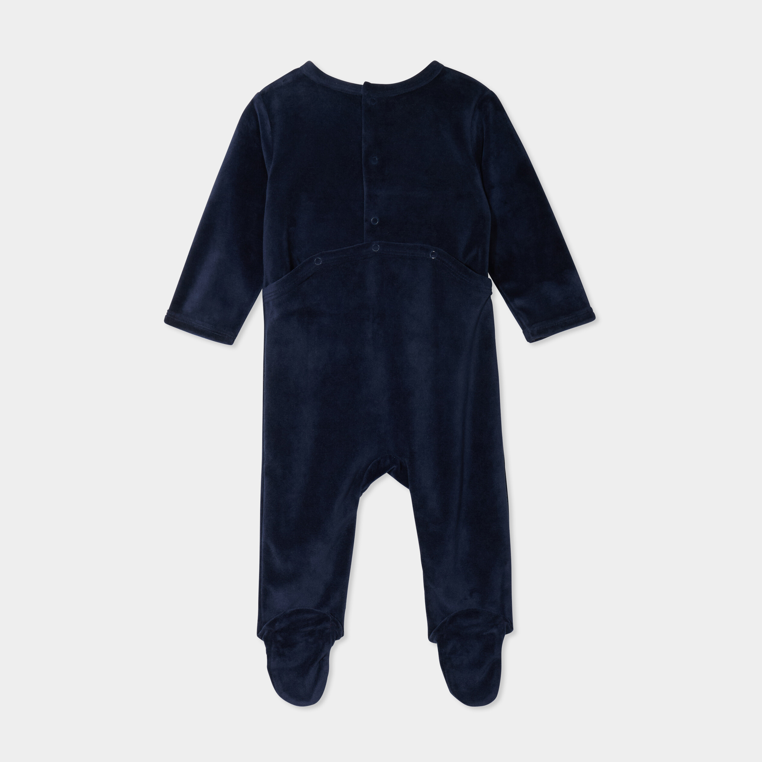 Dors-bien manches longues boutonn&eacute; bleu marine b&eacute;b&eacute;