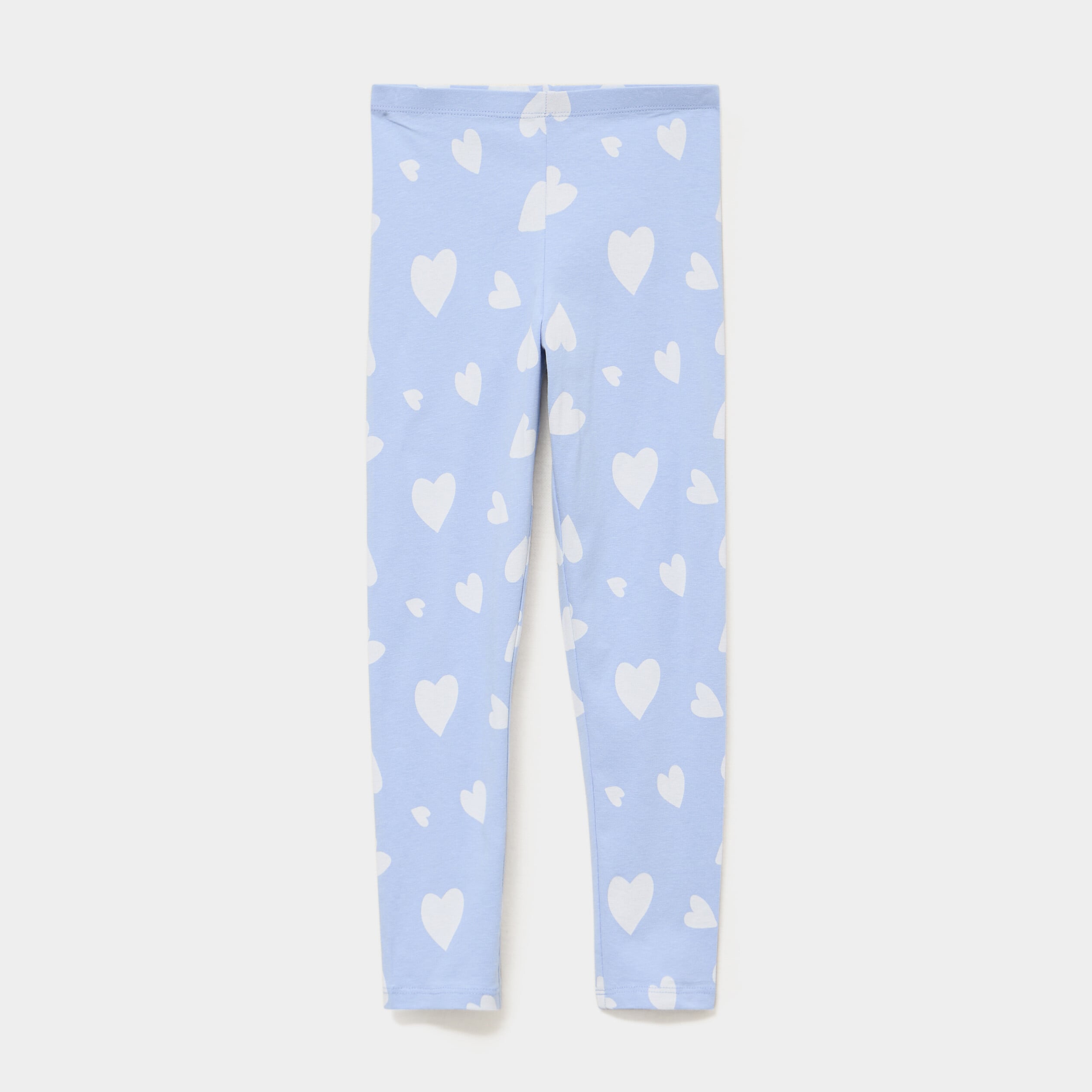 Legging taille &eacute;lastiqu&eacute;e coton bleu pastel fille