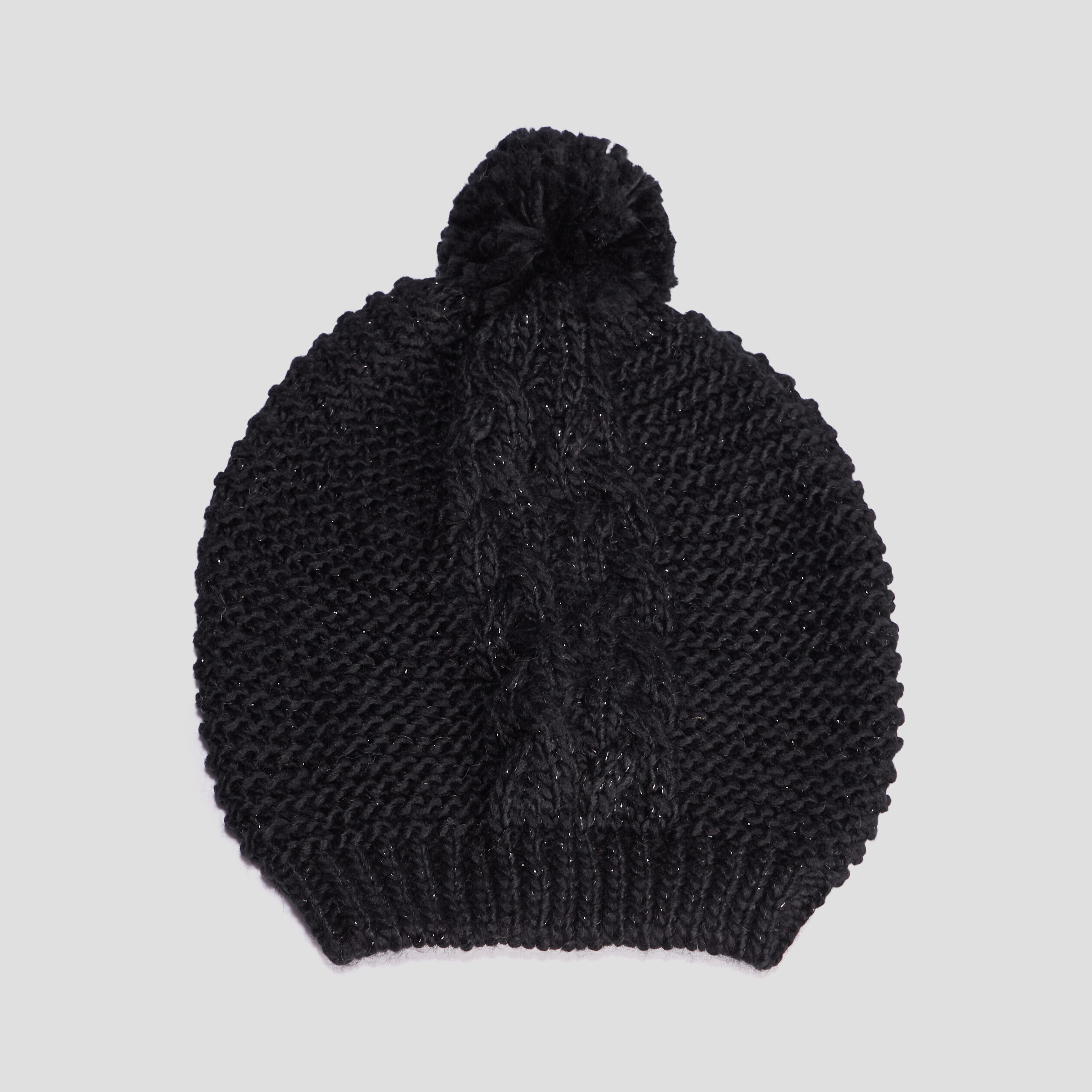 bonnet a pompons noir femme Bonnet à pompons noir femme