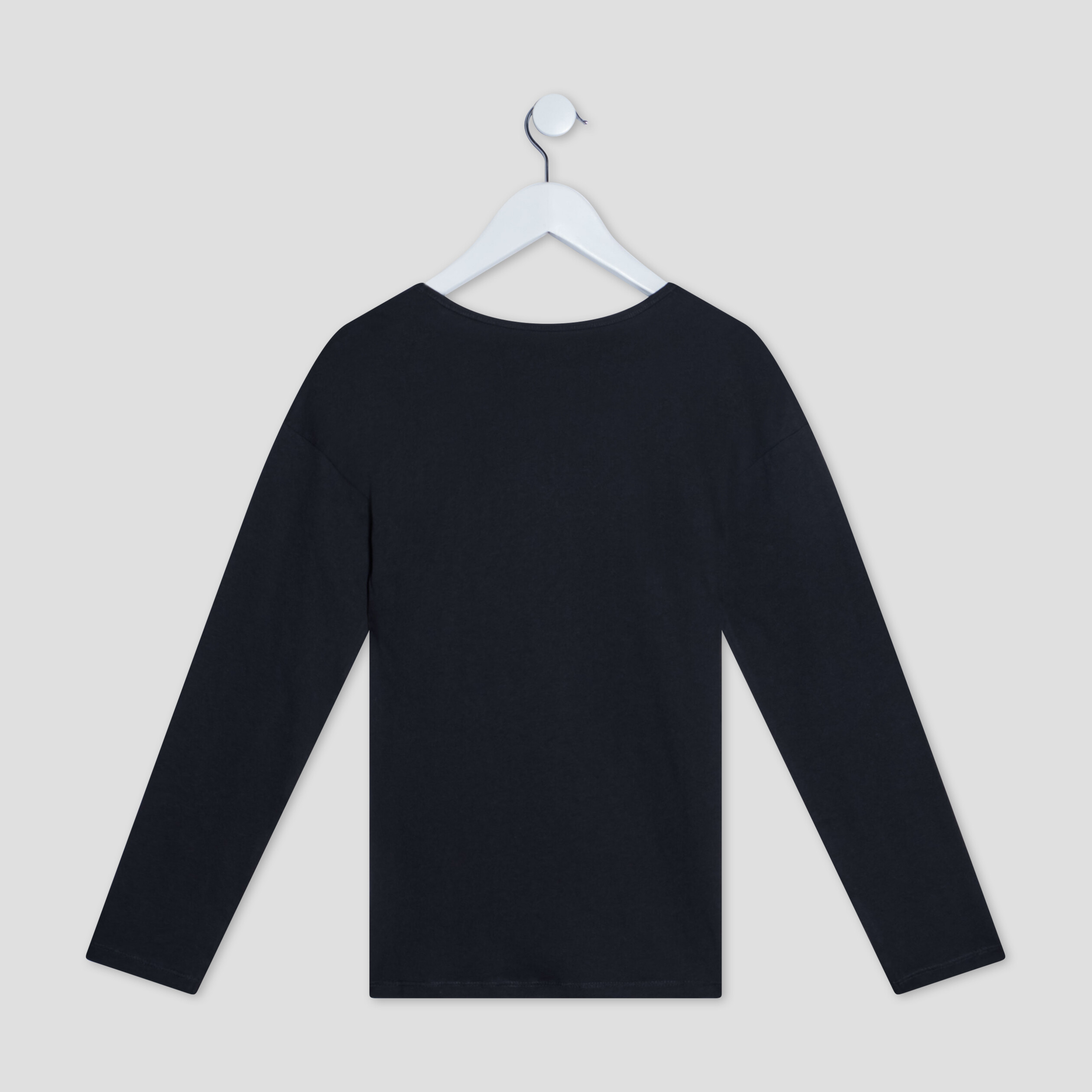 t shirt manches longues noir femme T-shirt manches longues noir femme