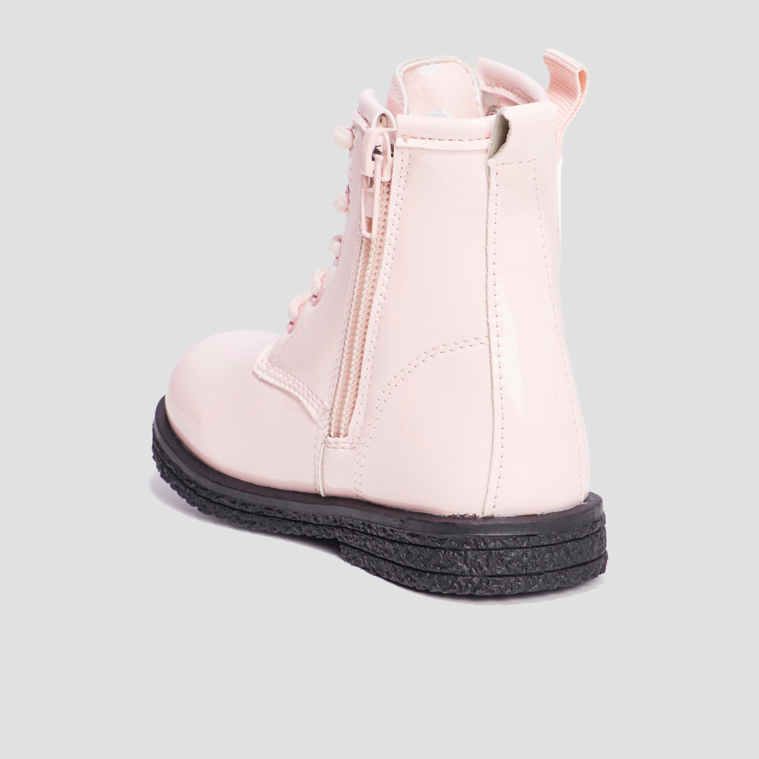bottines vernies zippees minnie rose bebef Bottines vernies zippées Minnie rose bébé fille