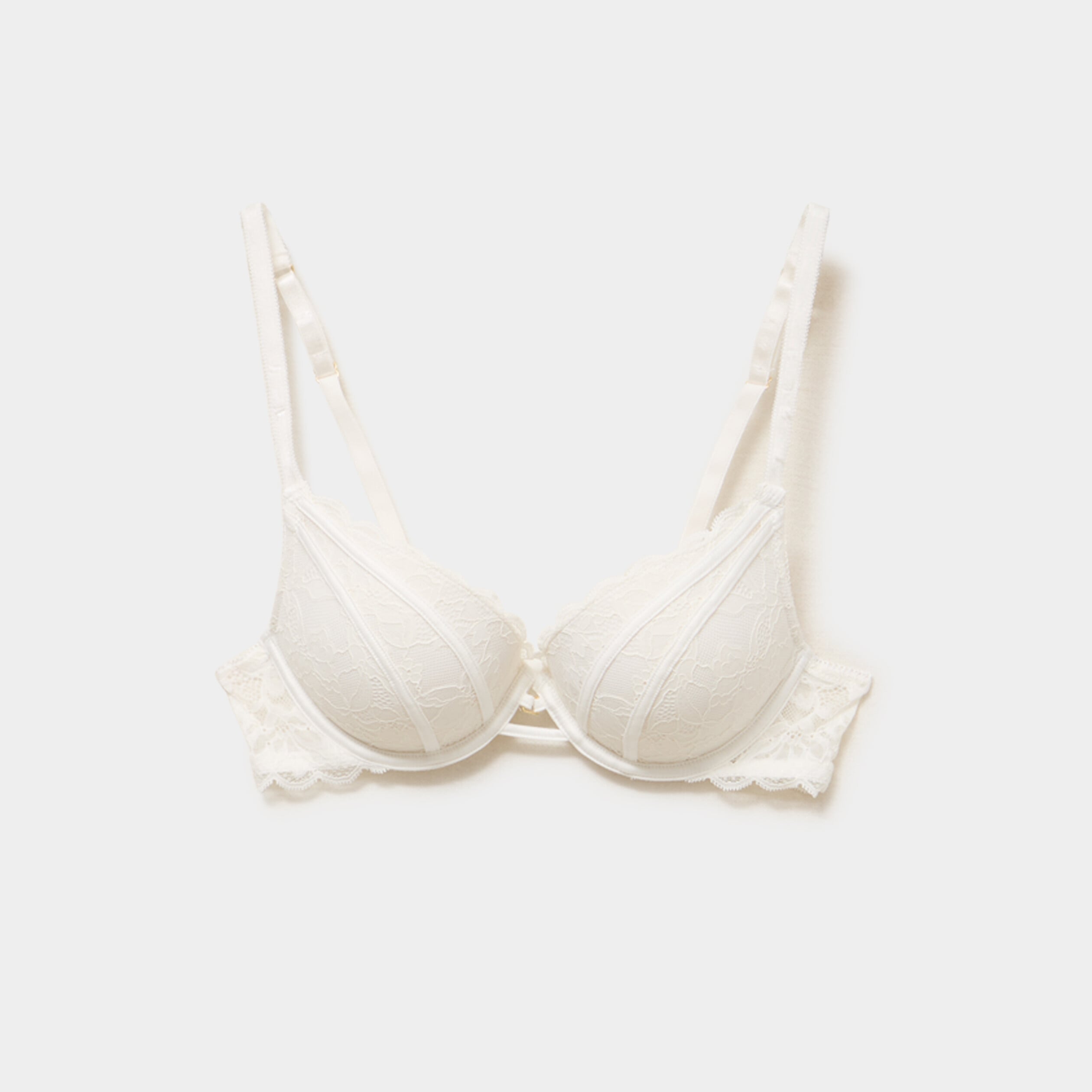 Soutien-gorge maxi push up dentelle blanc femme