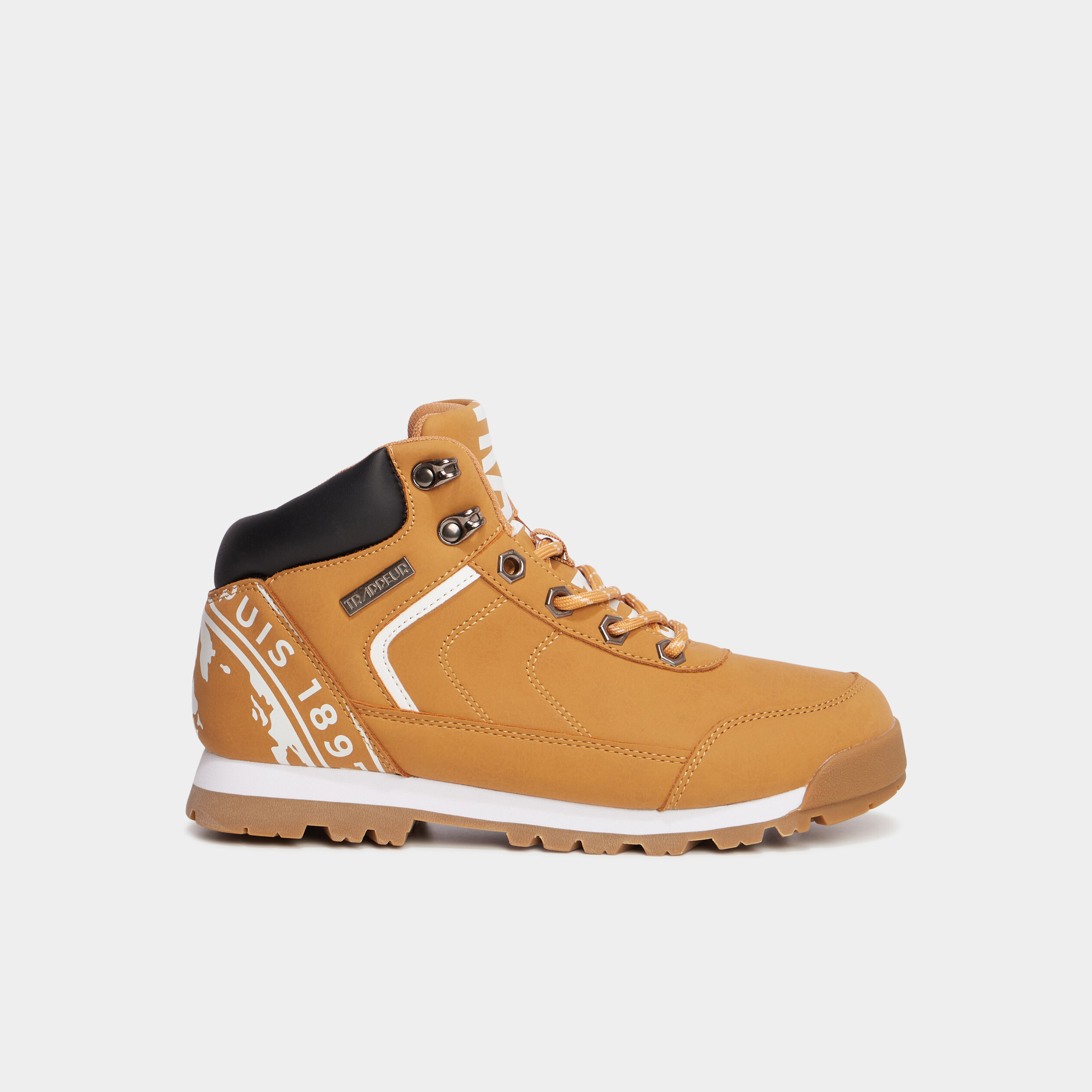 bottines zip lacets trappeur babino jaune garcon Bottines zip lacets Trappeur Babino jaune garçon