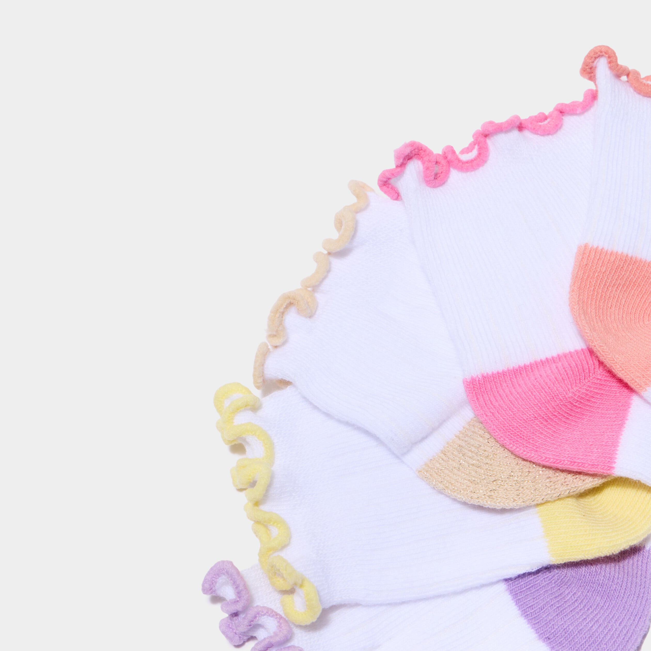 Lot 5 paires socquettes multicolore fille