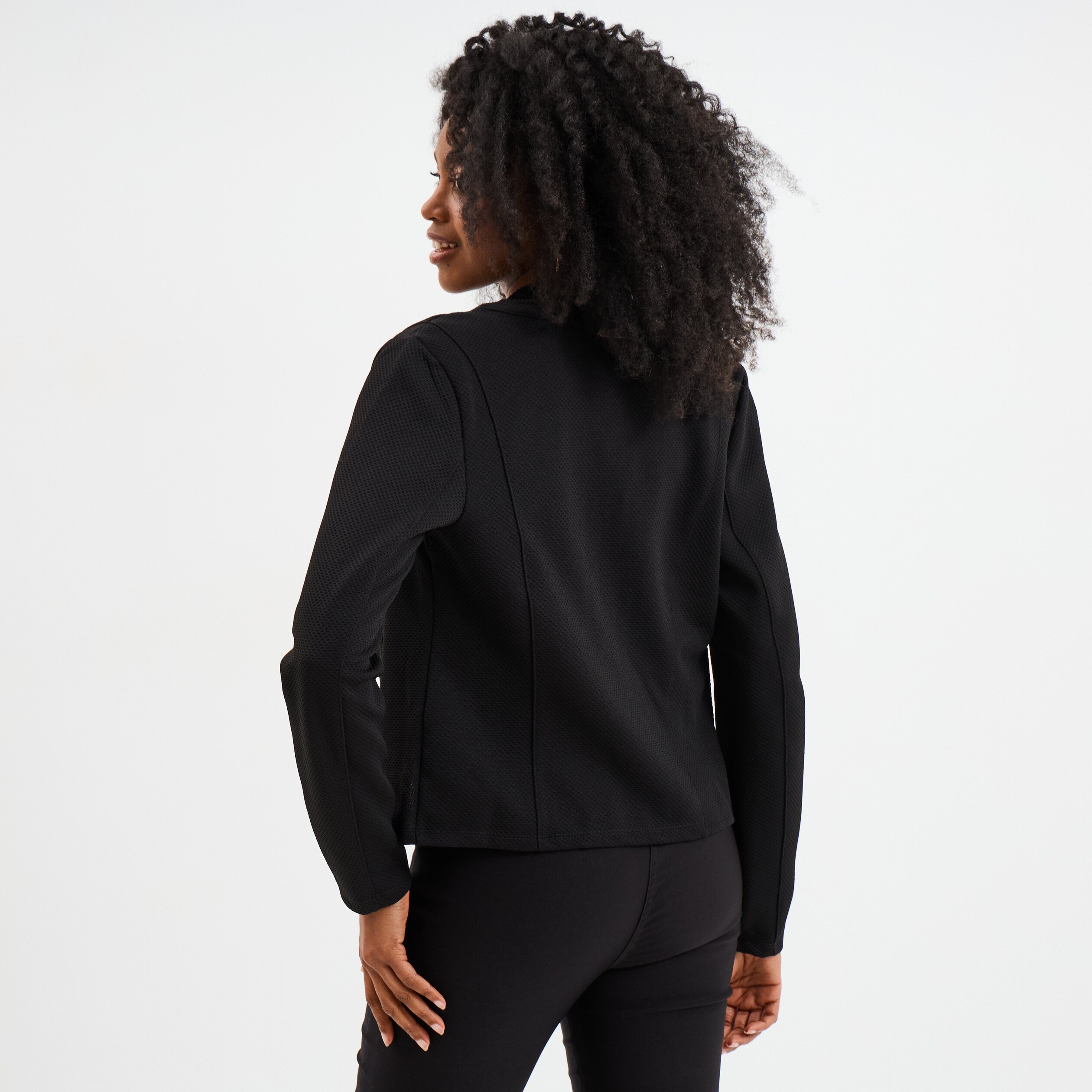 veste cintree zippee noir femme Veste cintrée zippée noir femme