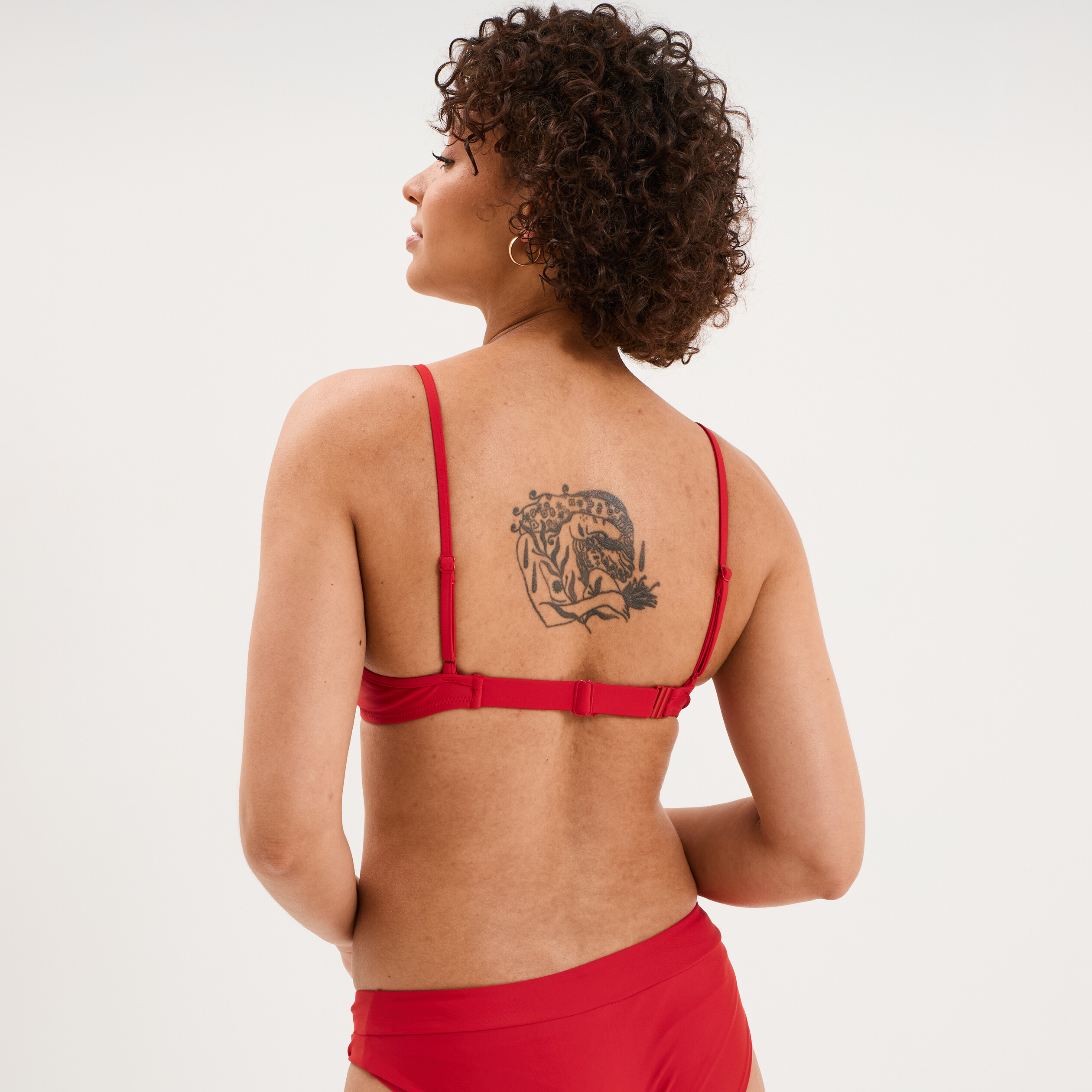 Haut de maillot de bain push up armatur&eacute; rouge fonc&eacute; femme