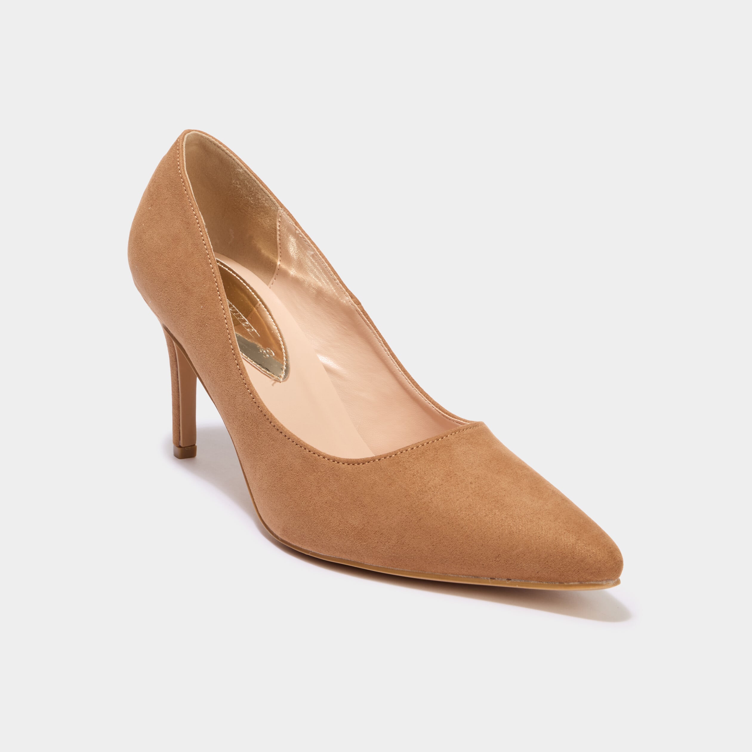 Escarpins &agrave; talons aiguilles camel femme