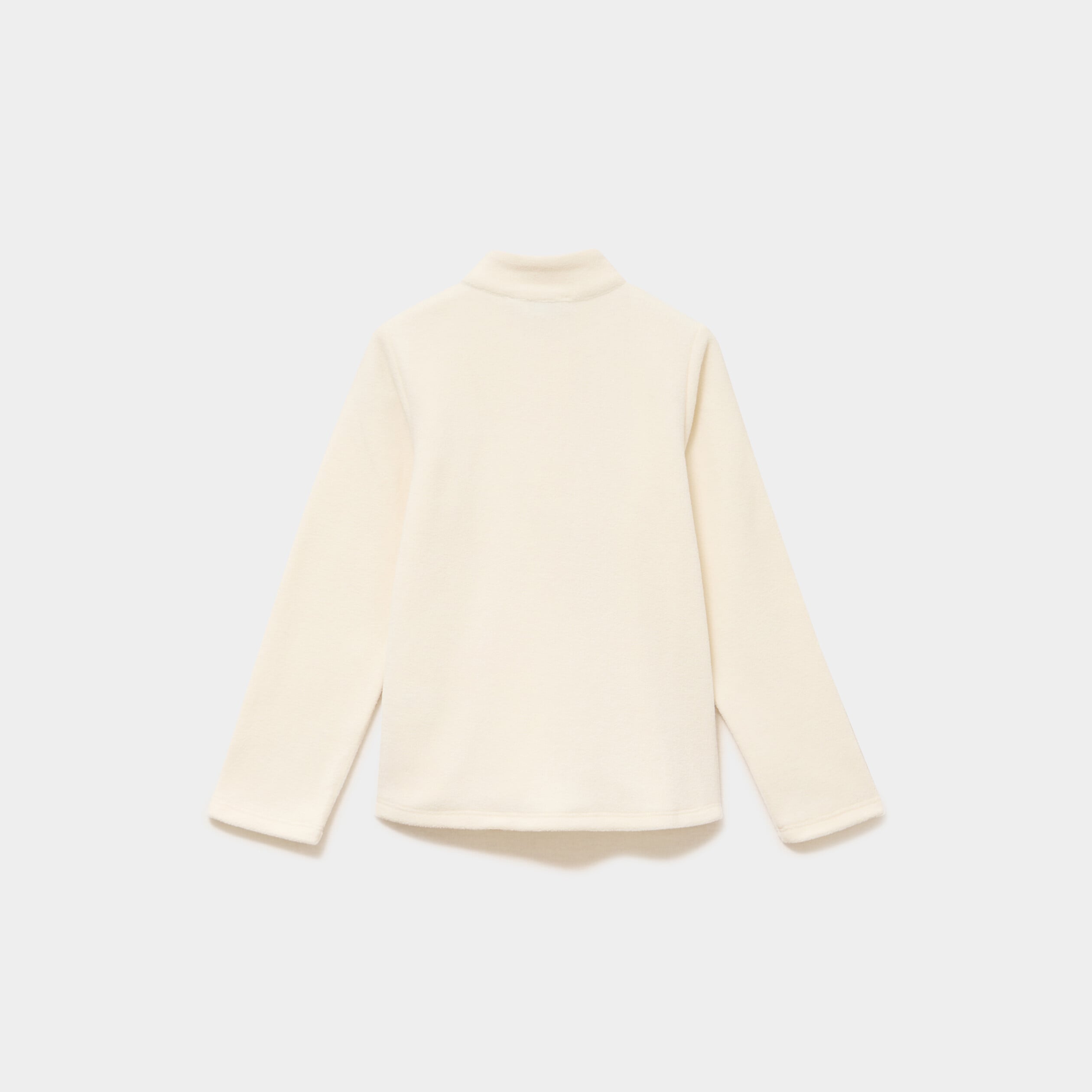 Sweat polaire col camionneur blanc mixte
