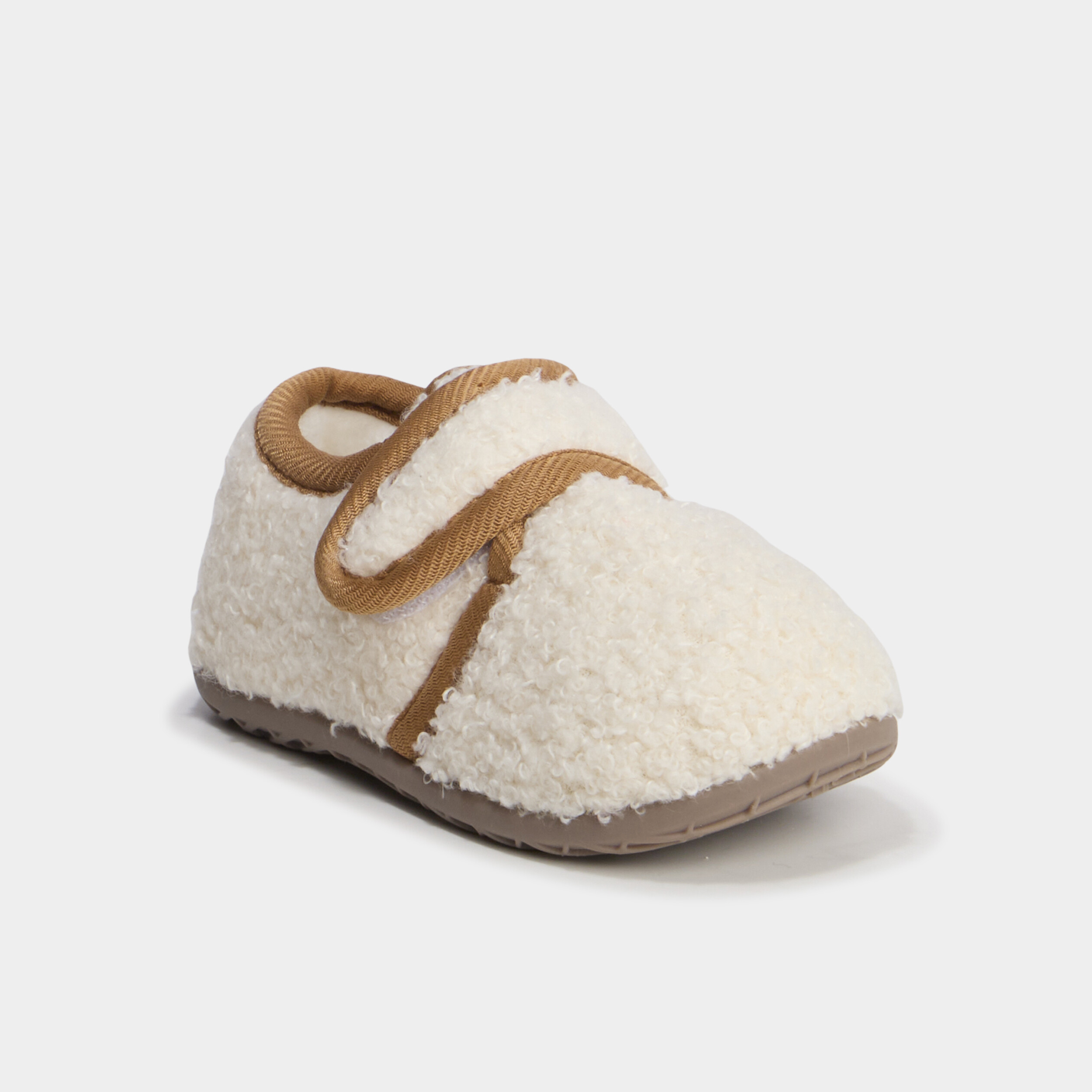 Chaussons bottillons effet polaire sable b&eacute;b&eacute; gar&ccedil;on
