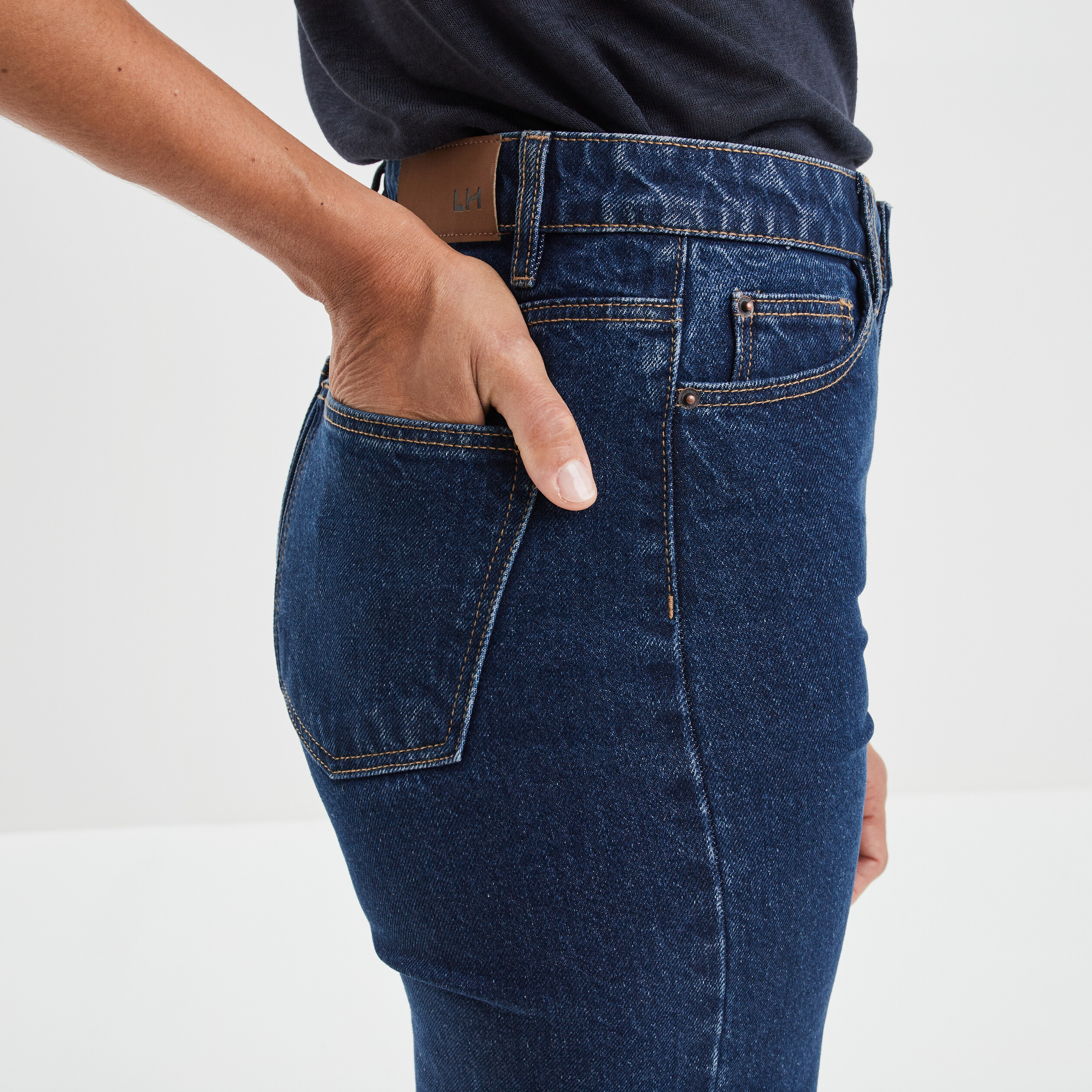 Jeans Femme I CODE By IKKS - Slim Fit Bleu Délavé - Taille Haute - Coton Stretch - Neuf Avec étiquettes