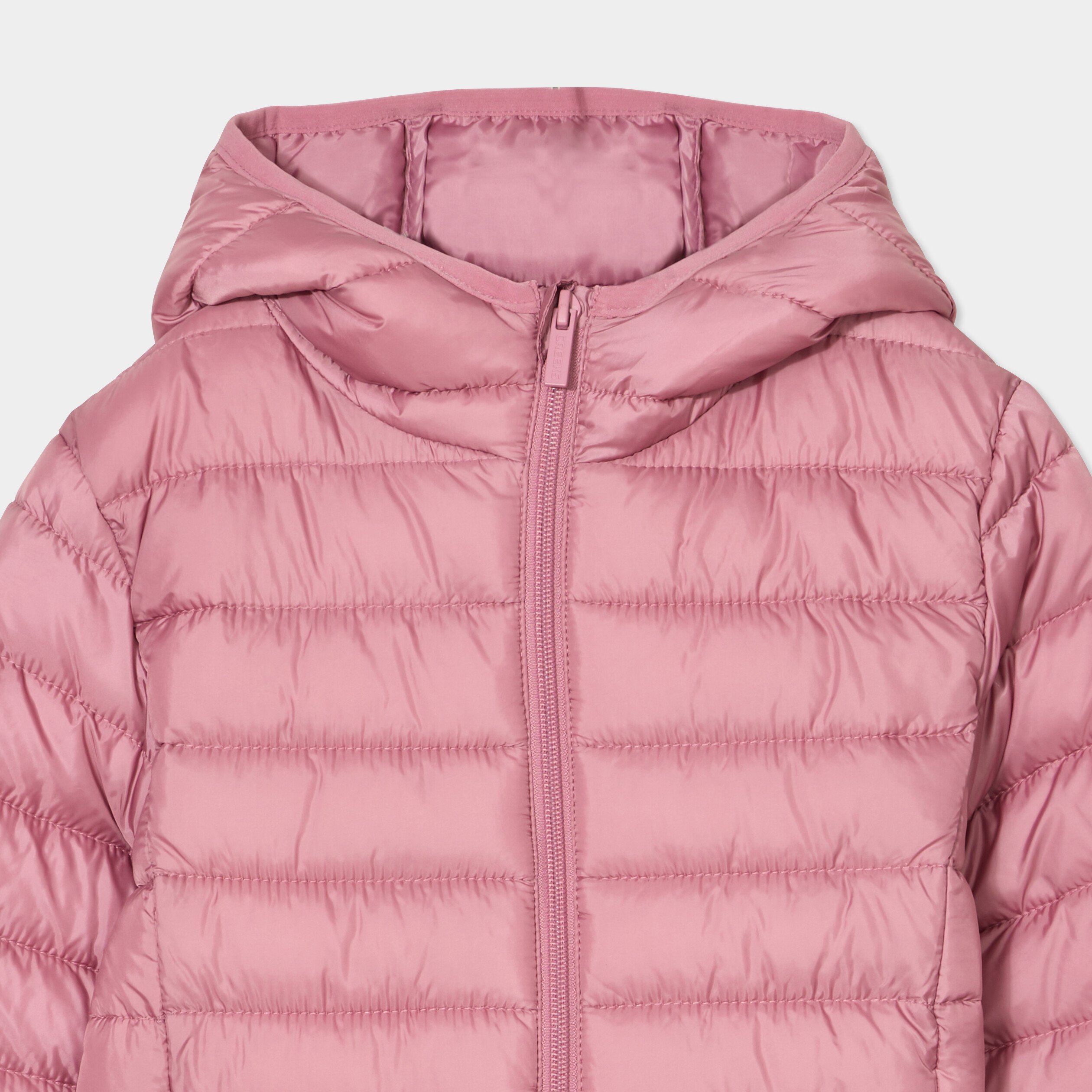 doudoune legere zippee a capuche vieux rose fille Doudoune légère zippée à capuche vieux rose fille