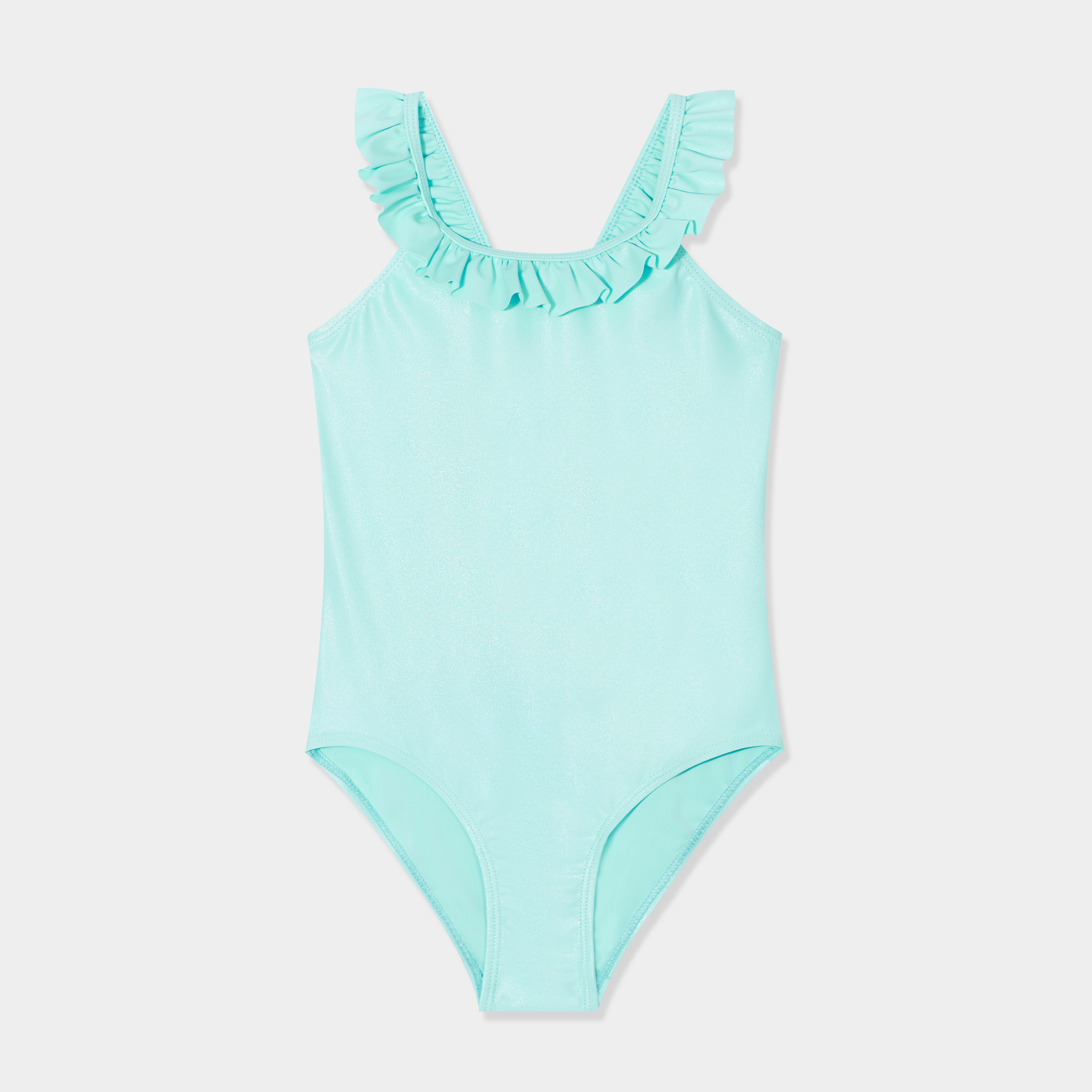 Maillot de bain 1 pi&egrave;ce &agrave; paillettes vert fille