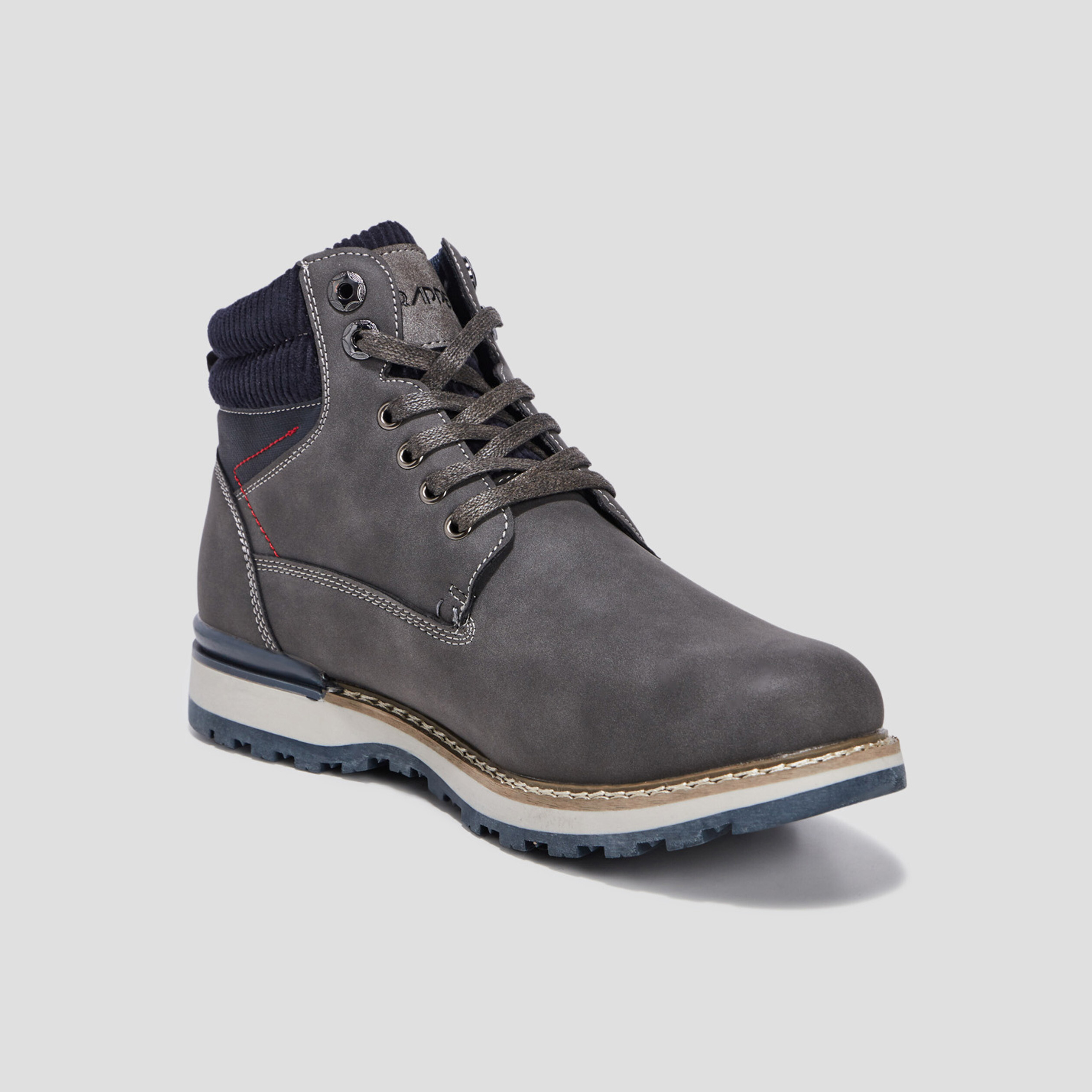 bottines a lacets trappeur gris homme Bottines à lacets Trappeur gris homme