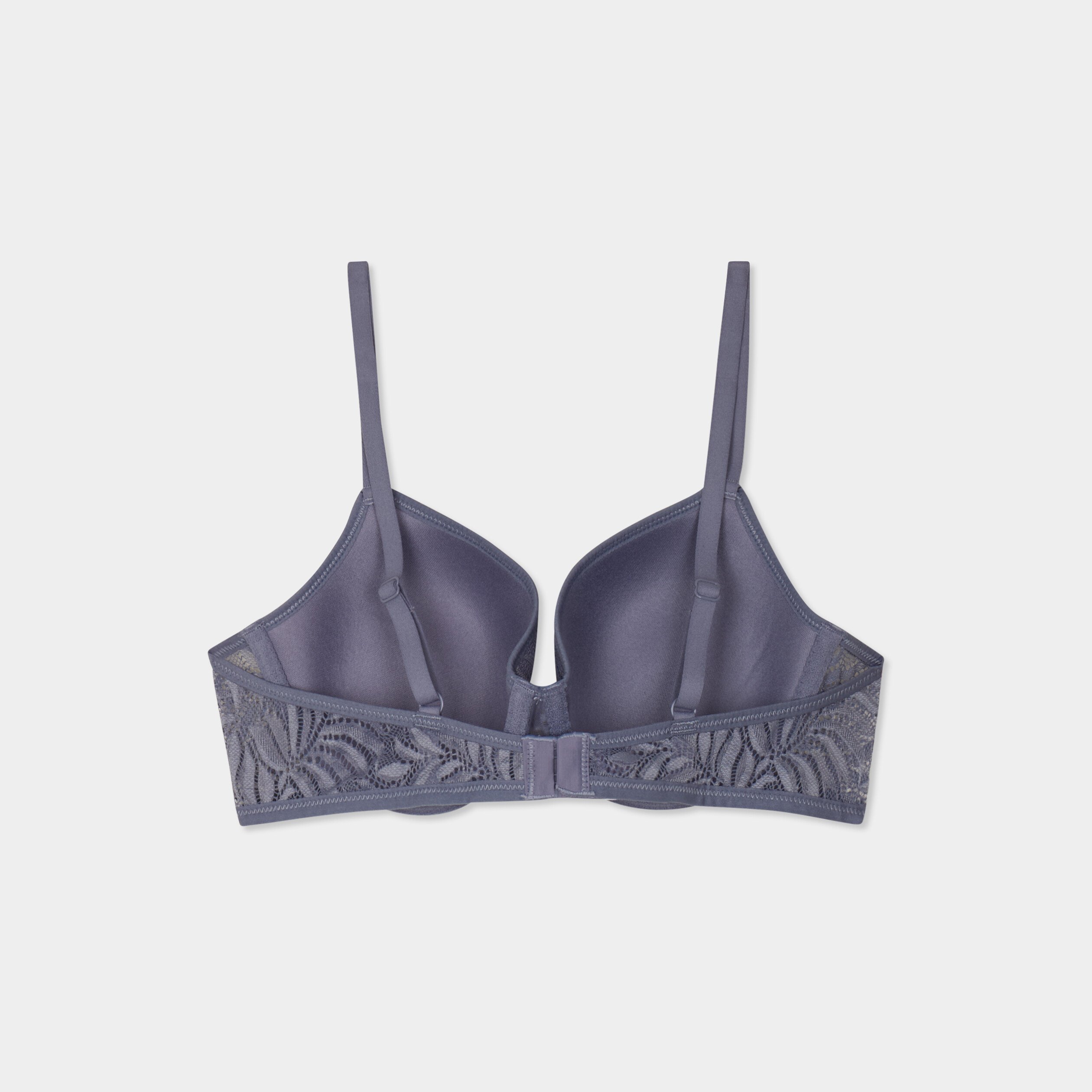 Lot 2 soutiens-gorge corbeille dentelle bleu gris femme