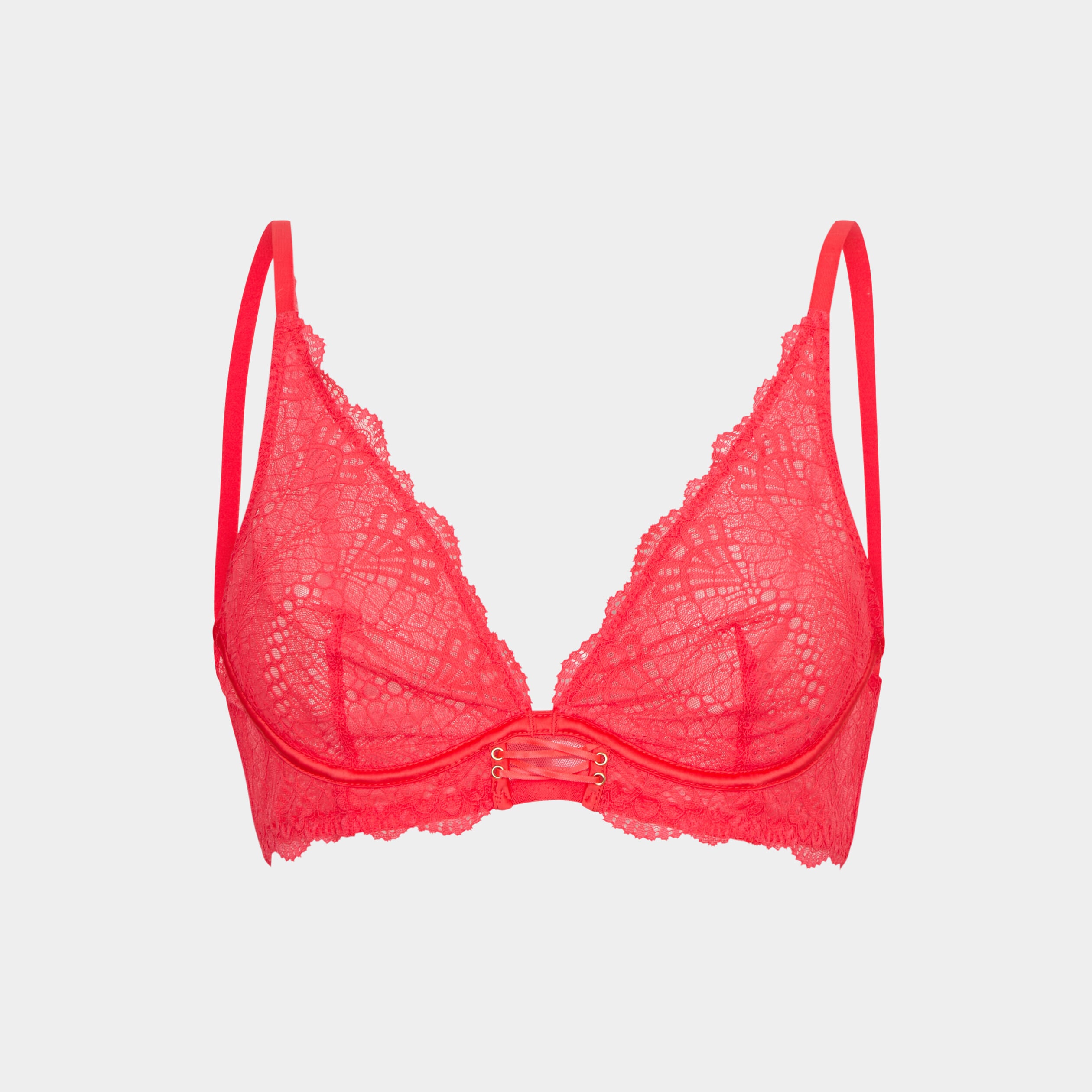 Soutien-gorge foulard dentelle rouge femme