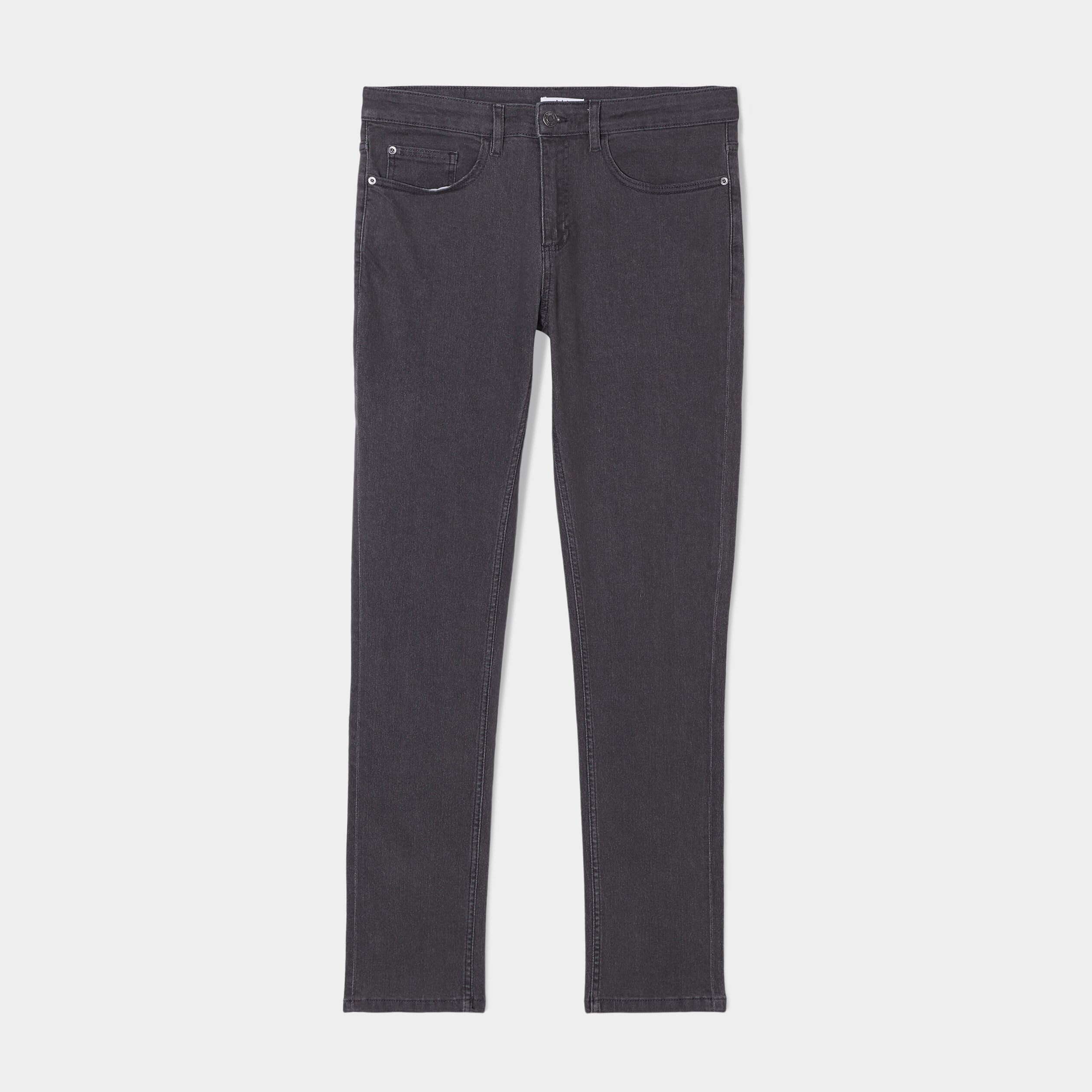 Jeans skinny 5 poches denim gris homme