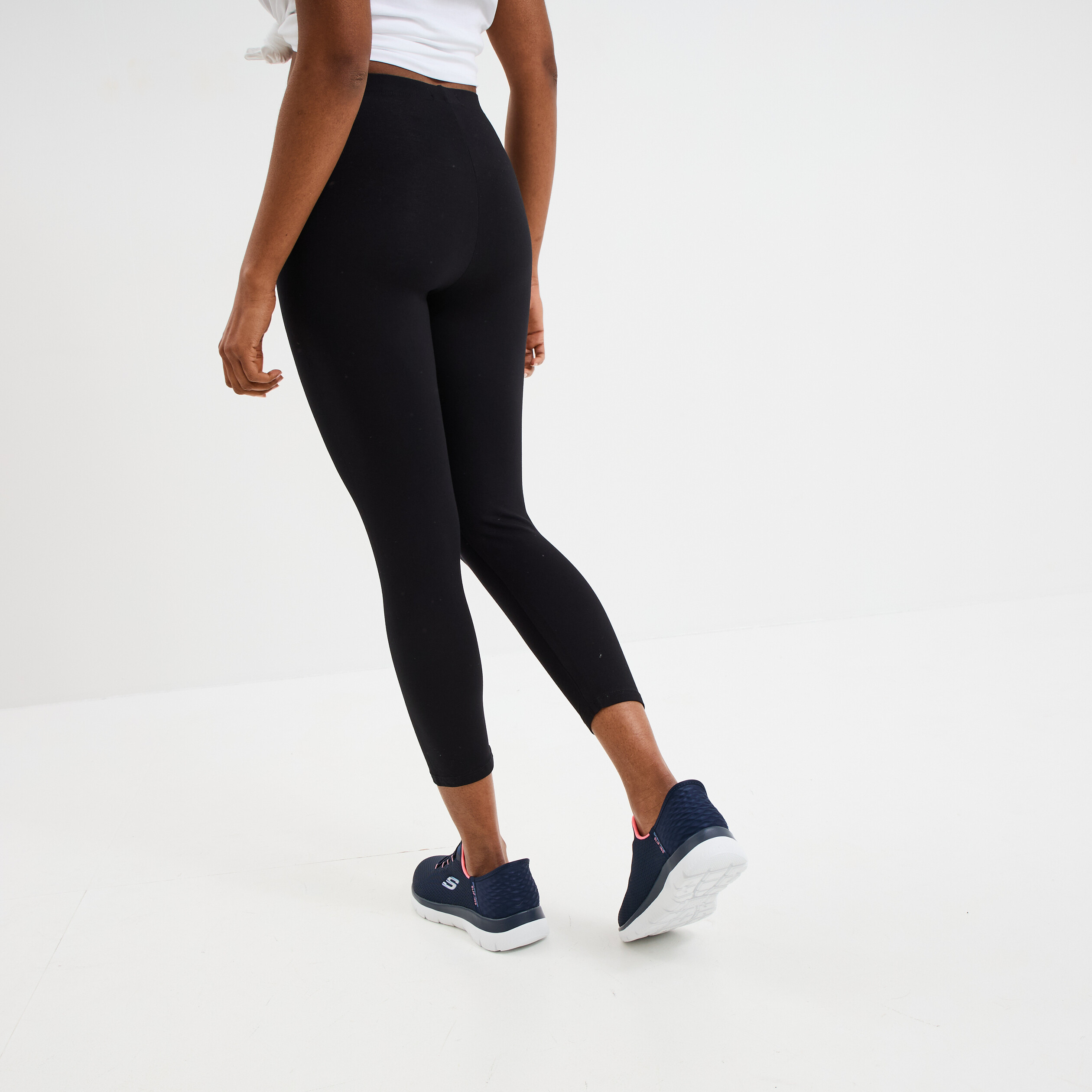 legging elastique 78eme noir femme Legging élastiqué 7/8ème noir femme