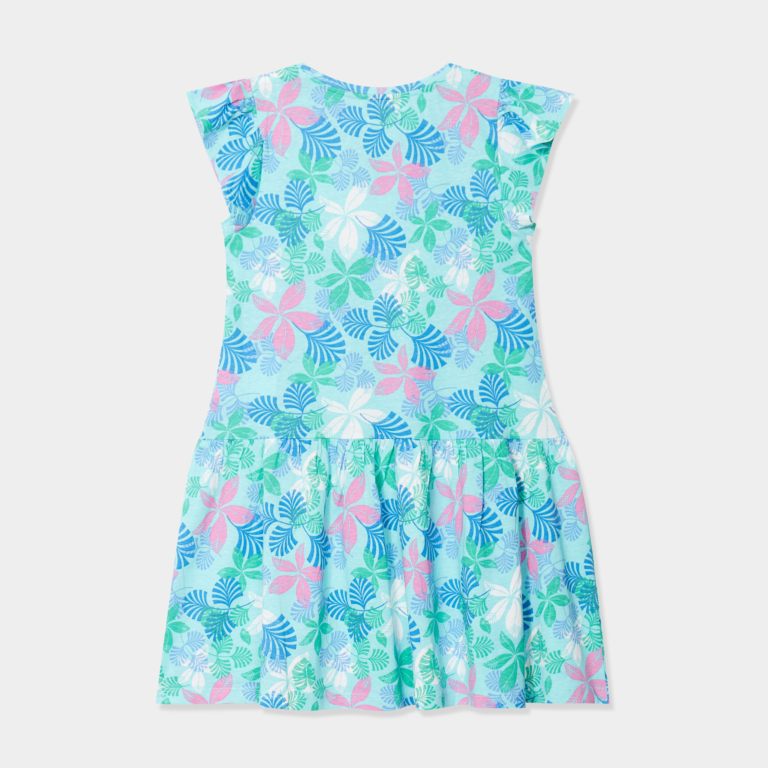 robe courte evasee a volants bleu clair fille Robe courte évasée à volants bleu clair fille