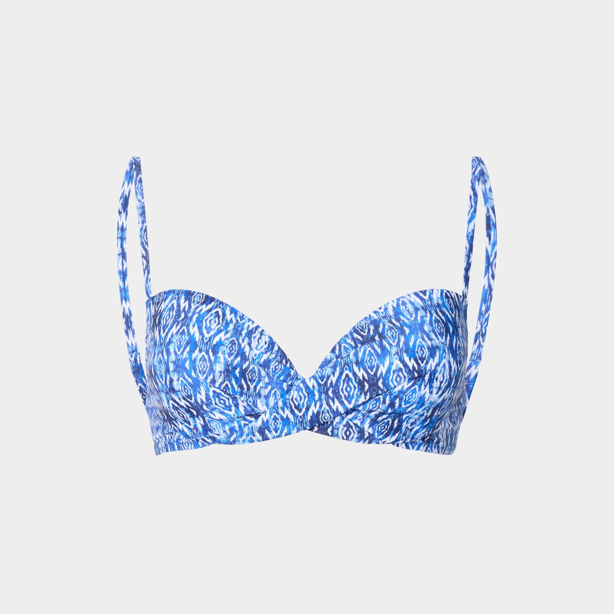 Haut de maillot de bain corbeille bleu femme