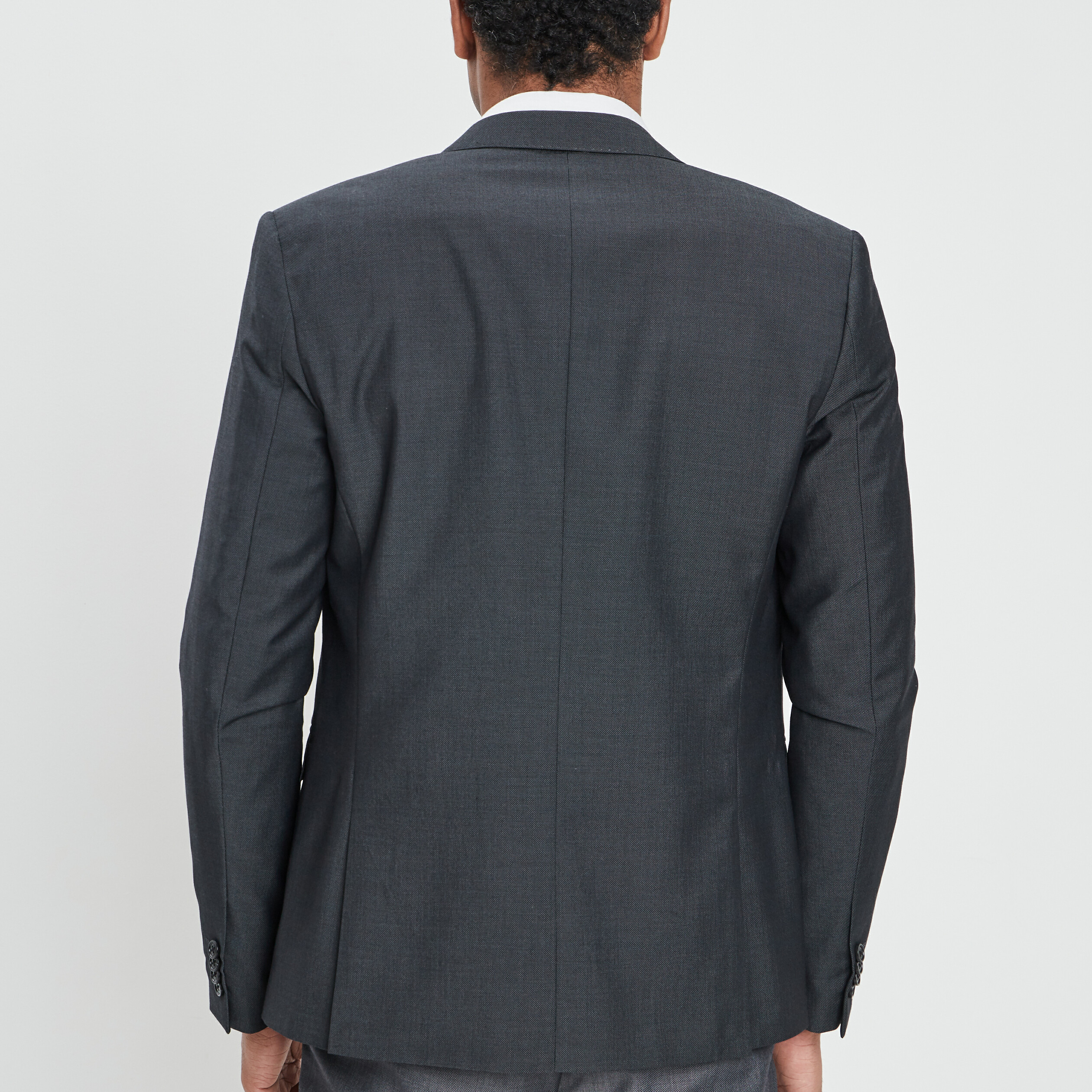 veste ajustee boutonnee gris fonce homme Veste ajustée boutonnée gris foncé homme