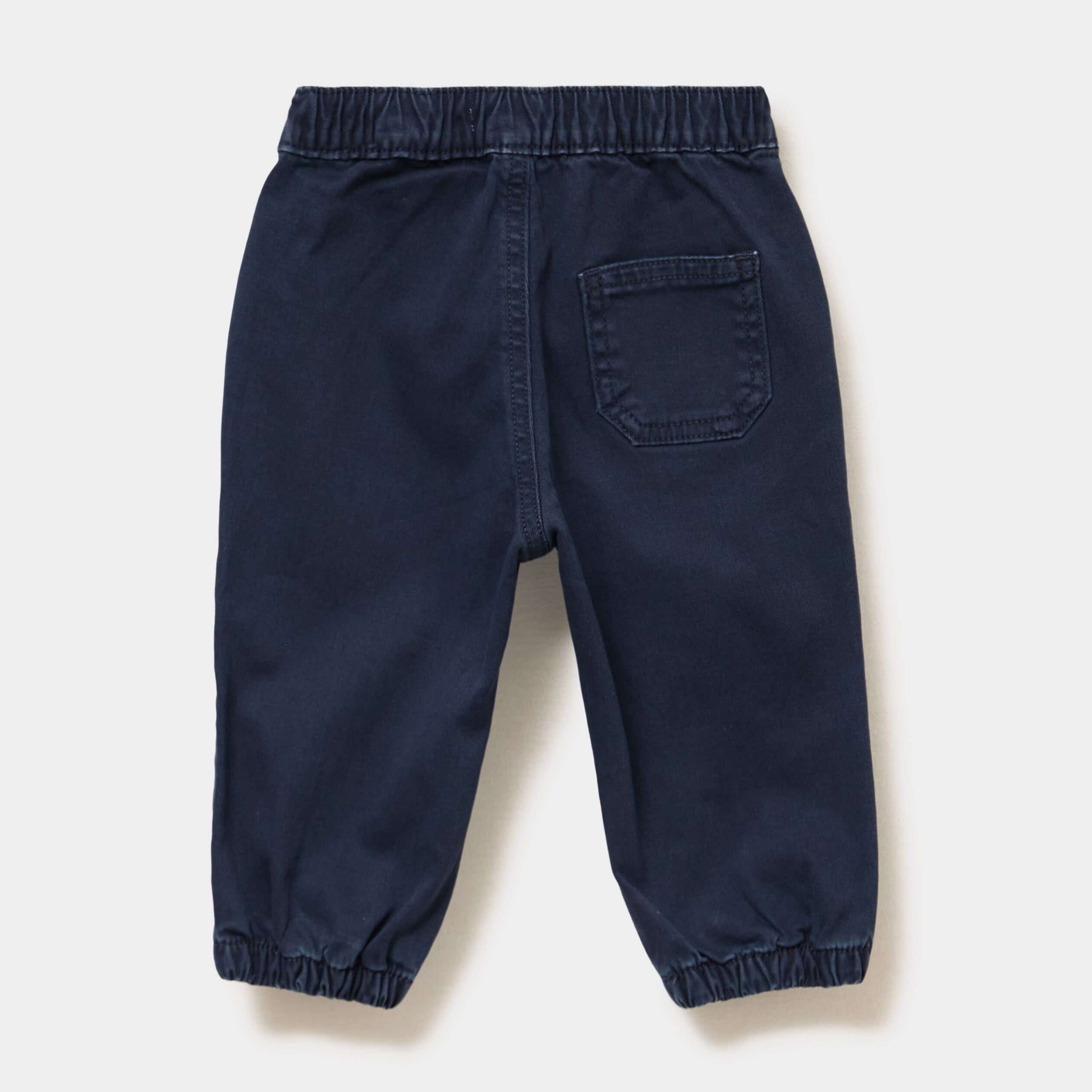 Pantalon jogger bas &eacute;lastiqu&eacute; coton bleu marine b&eacute;b&eacute; gar&ccedil;on
