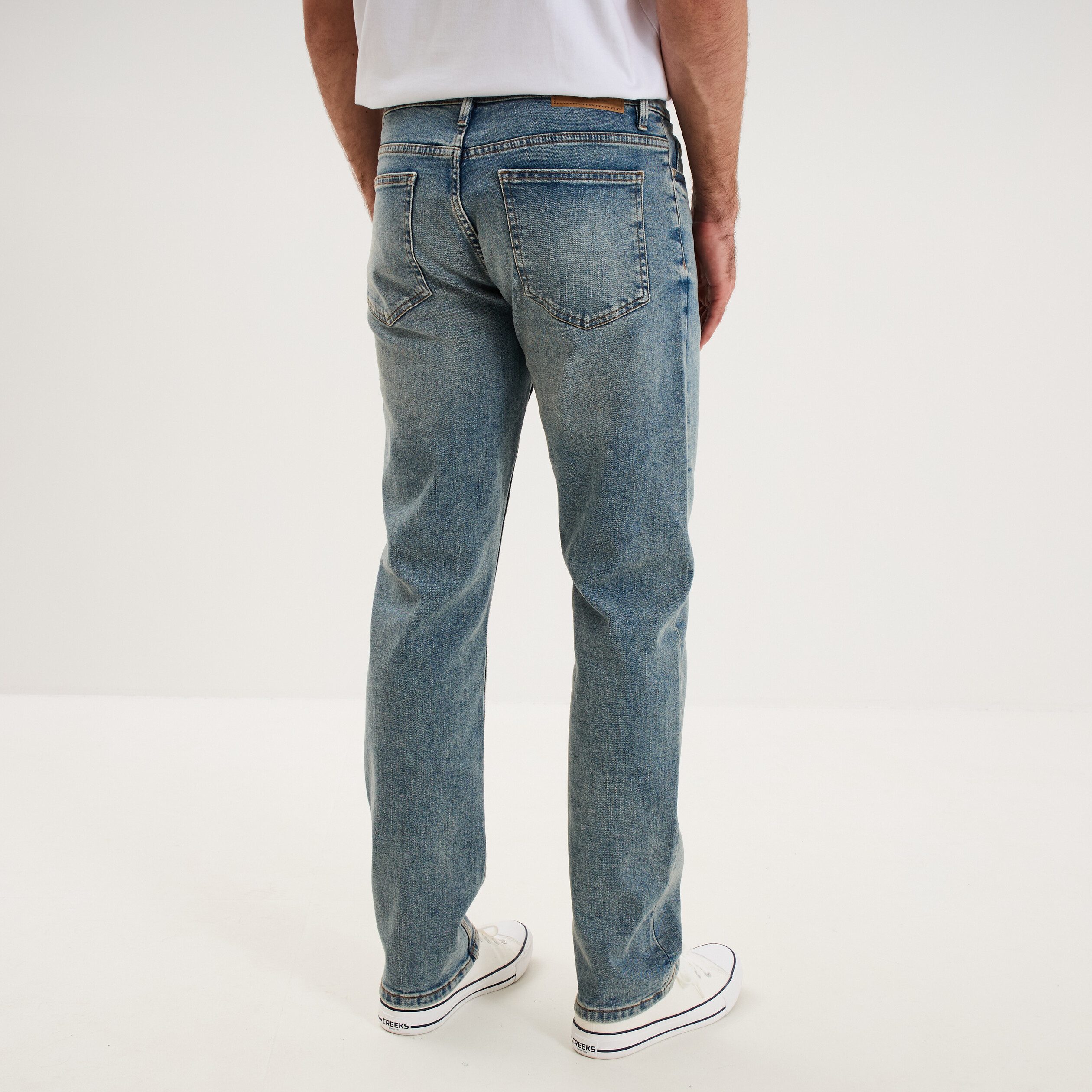 Jeans regular 5 poches denim double stone homme