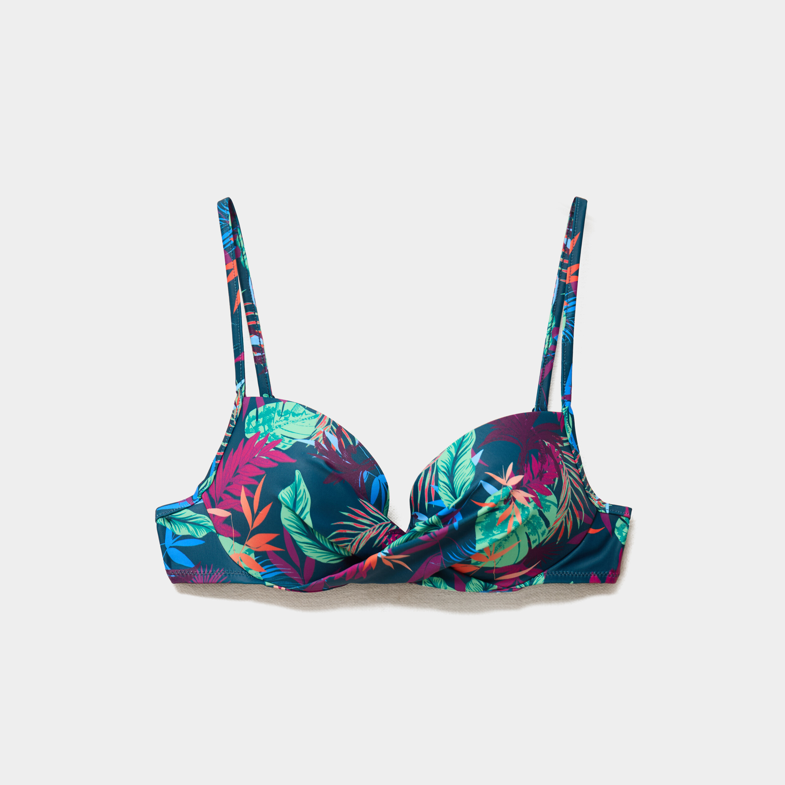 Haut de maillot de bain push up armatur&eacute; bleu p&eacute;trole femme