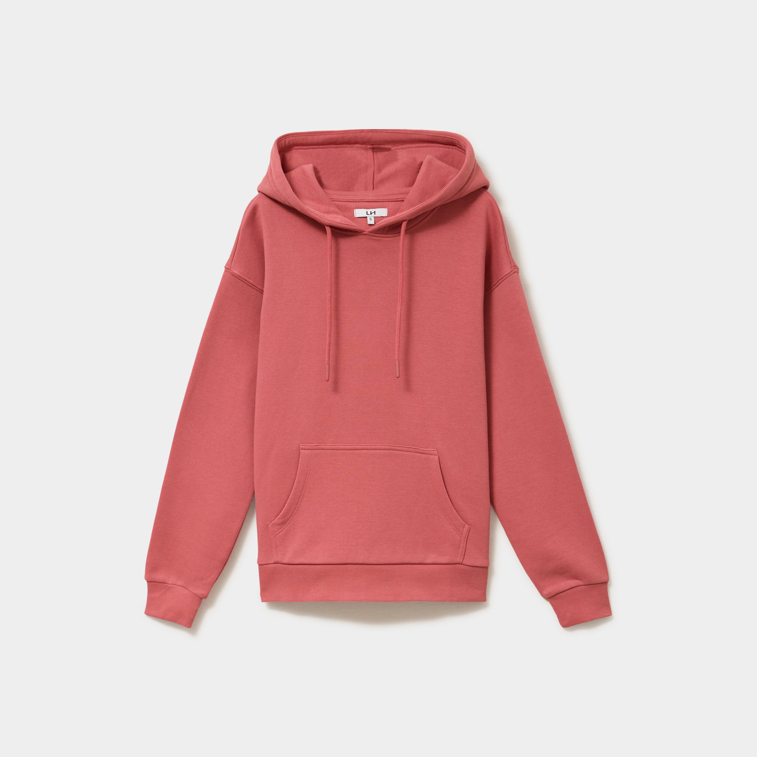 Sweat hoodie 1 poche &agrave; capuche vieux rose femme