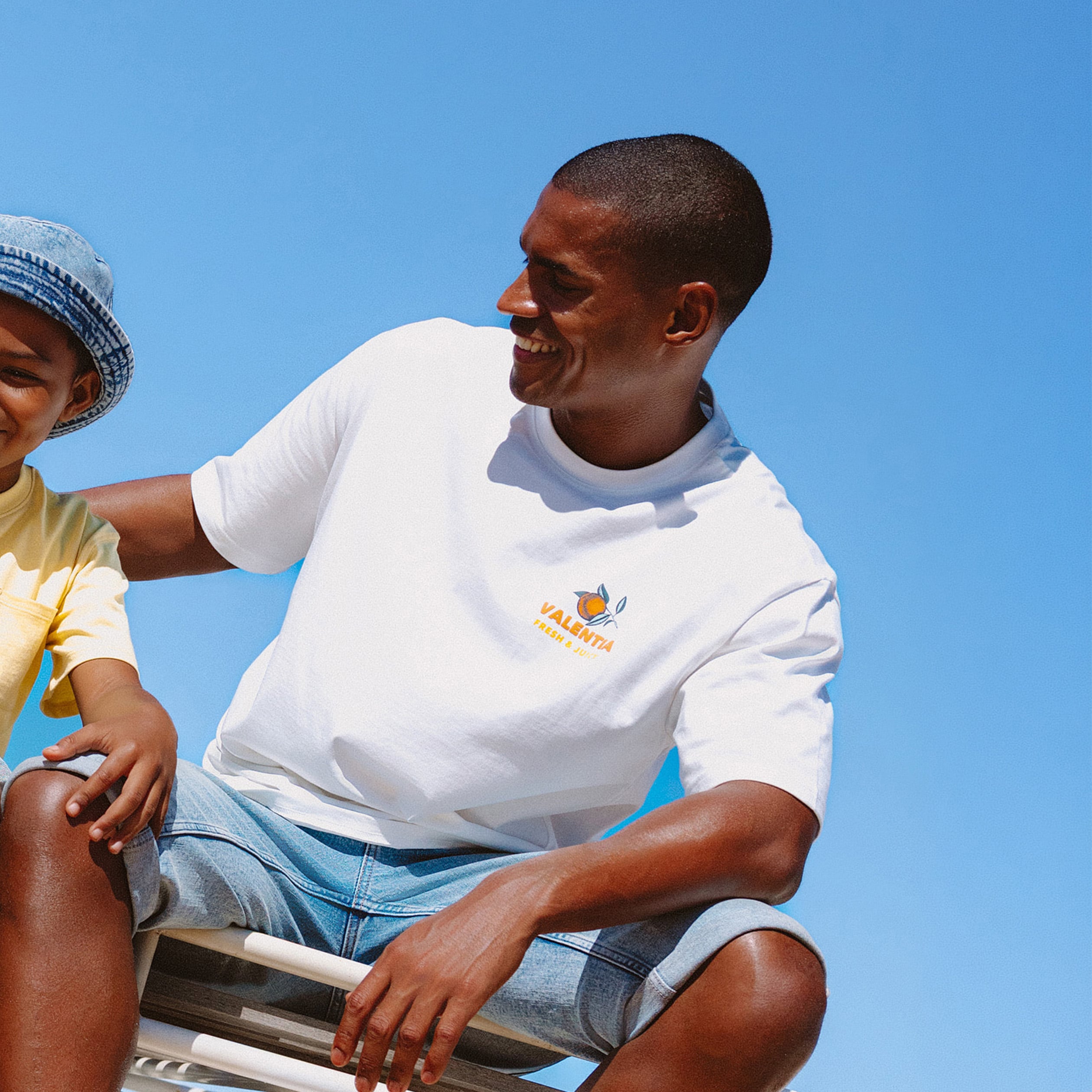 T-shirt relax manches courtes coton blanc homme