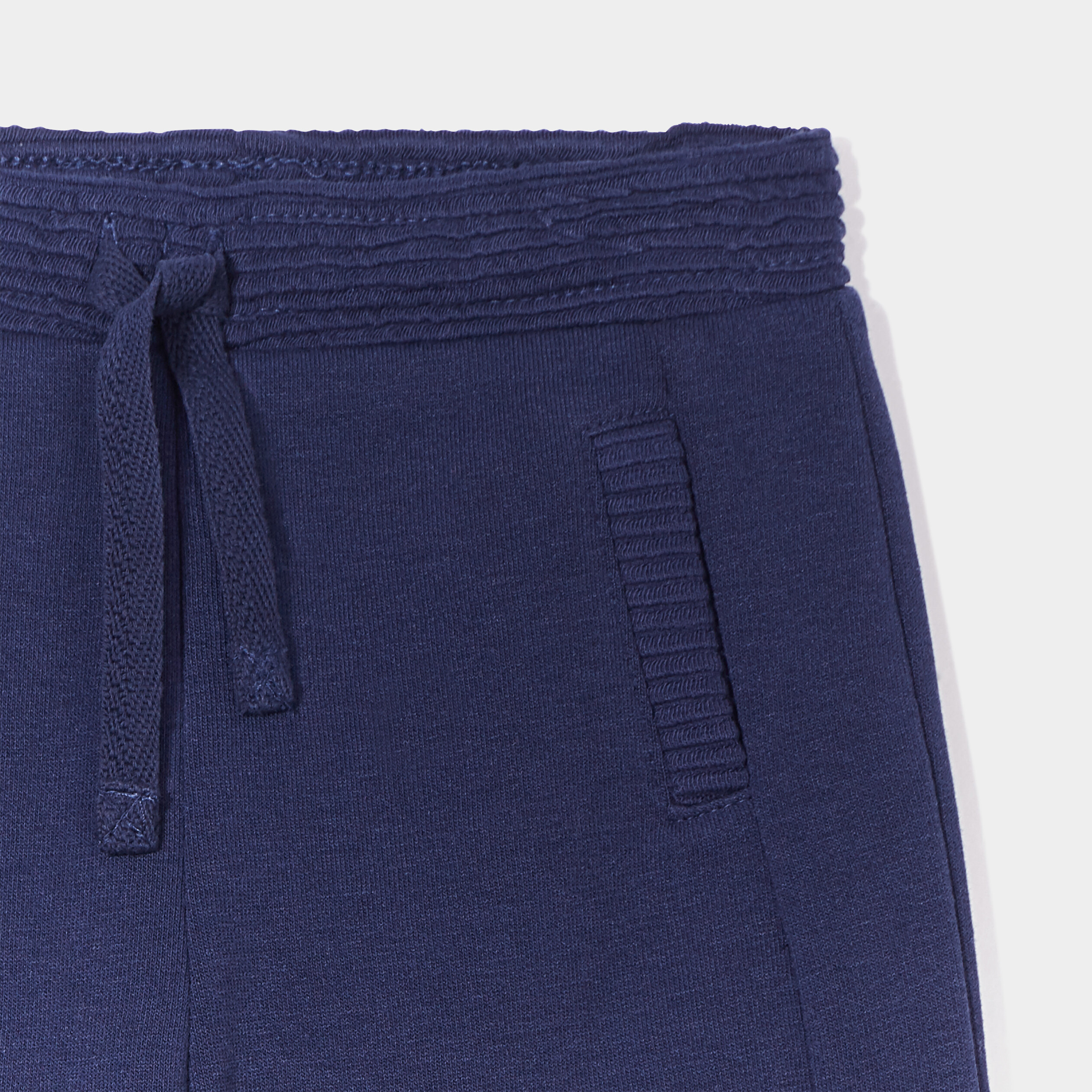 jogging molleton taille elastiquee bleu marine bebeg Jogging molleton taille élastiquée bleu marine bébé garçon