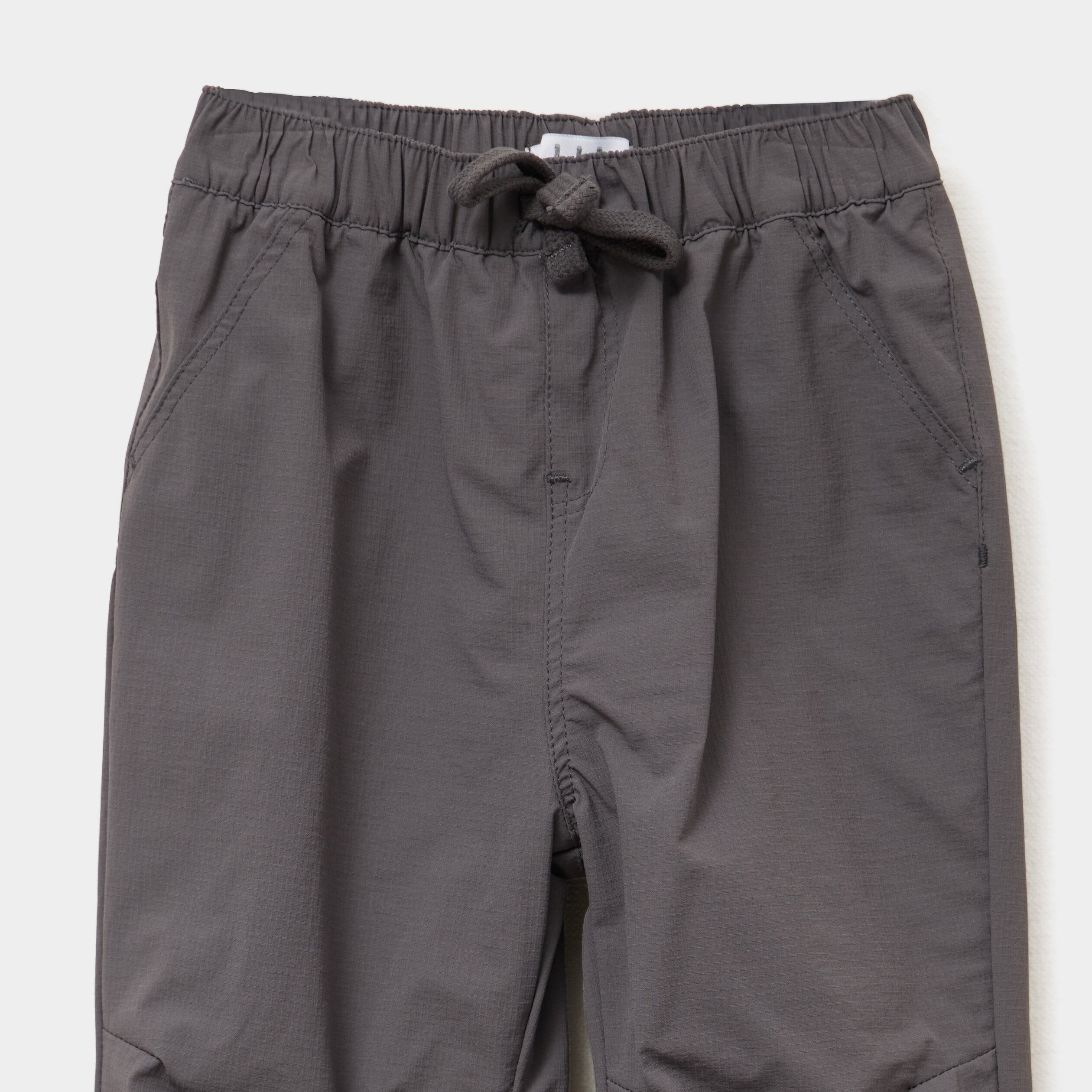 pantalon droit double taille elastiquee gris fonce bebeg Pantalon droit doublé taille élastiquée gris foncé bébé garçon